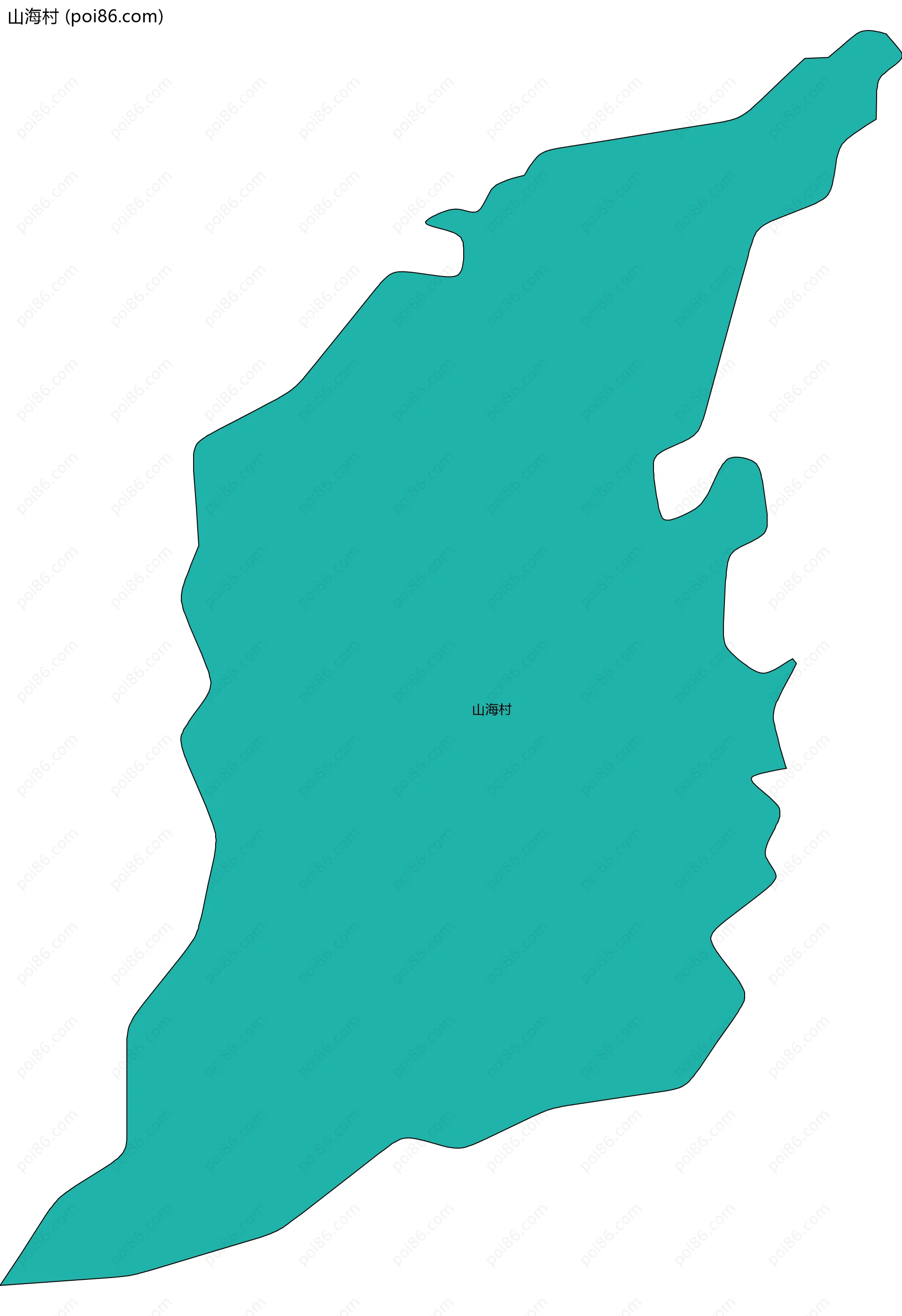 山海村边界地图