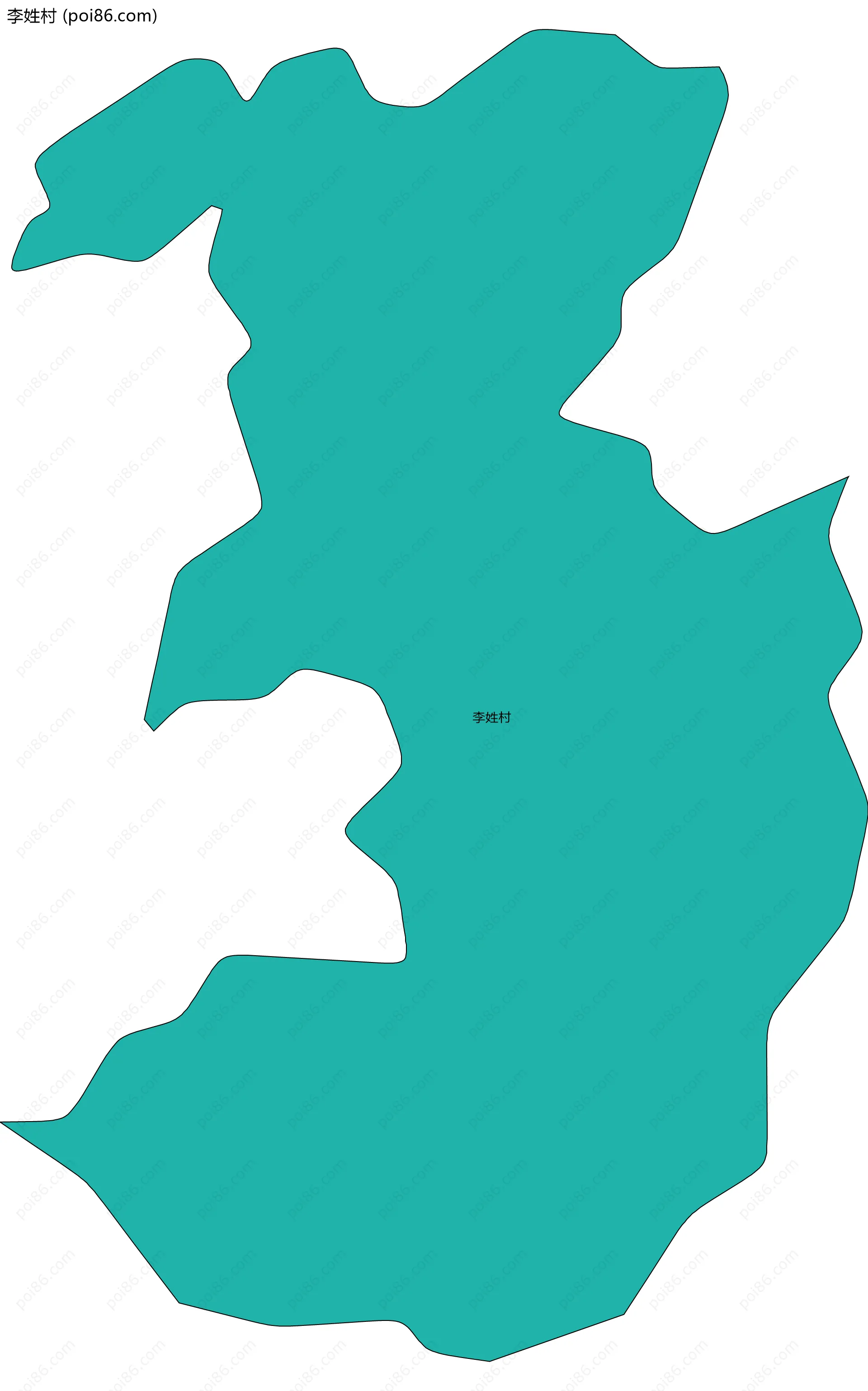 李姓村边界地图