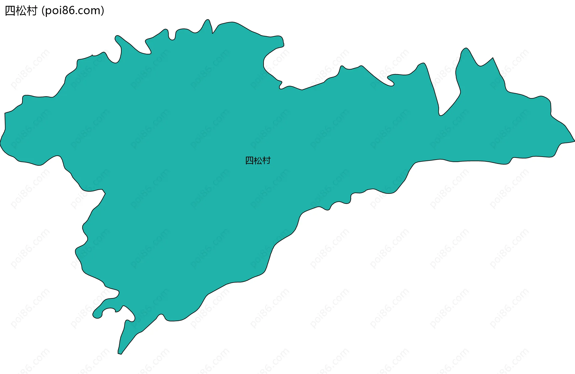 四松村边界地图