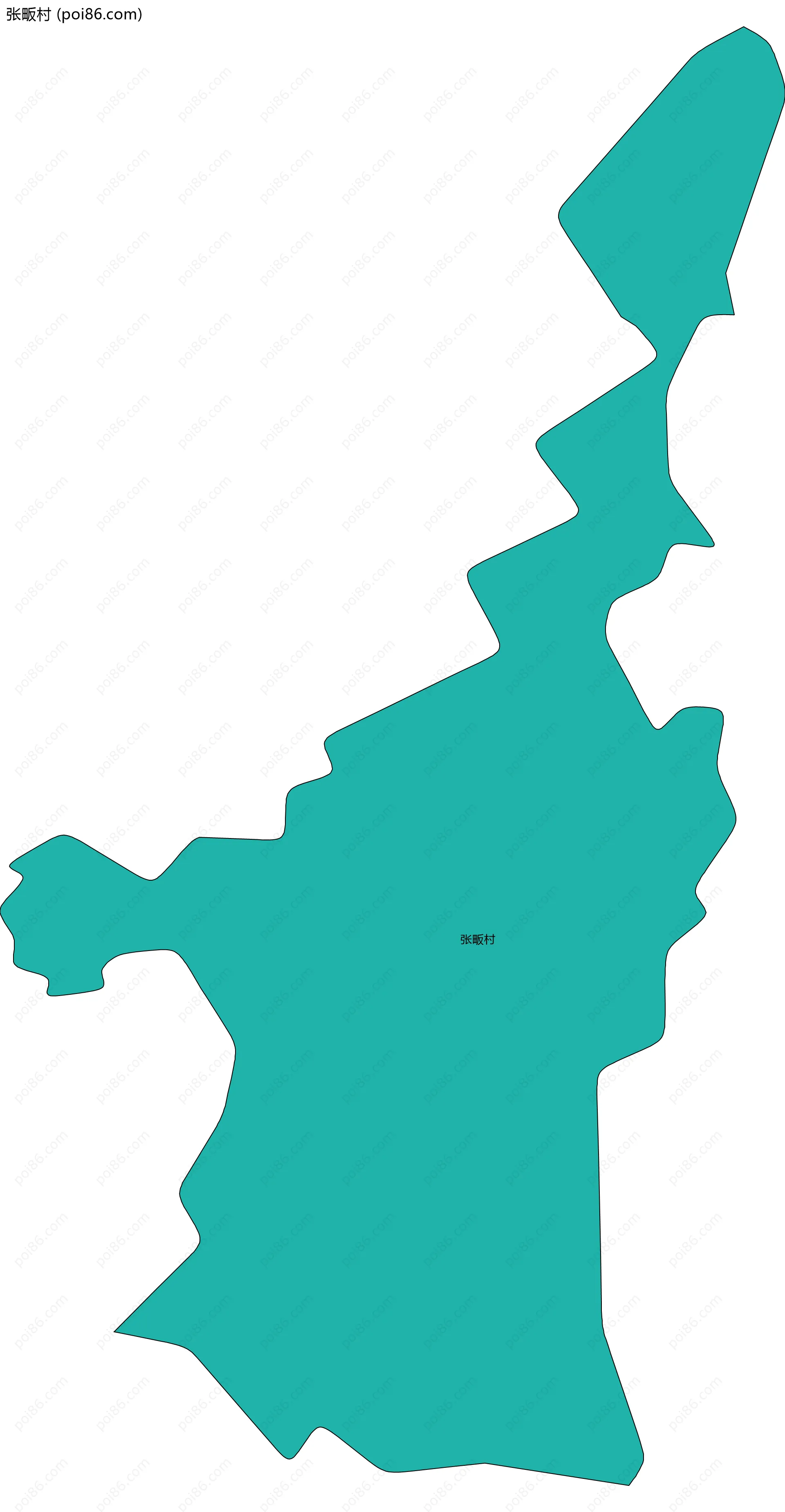 张畈村边界地图