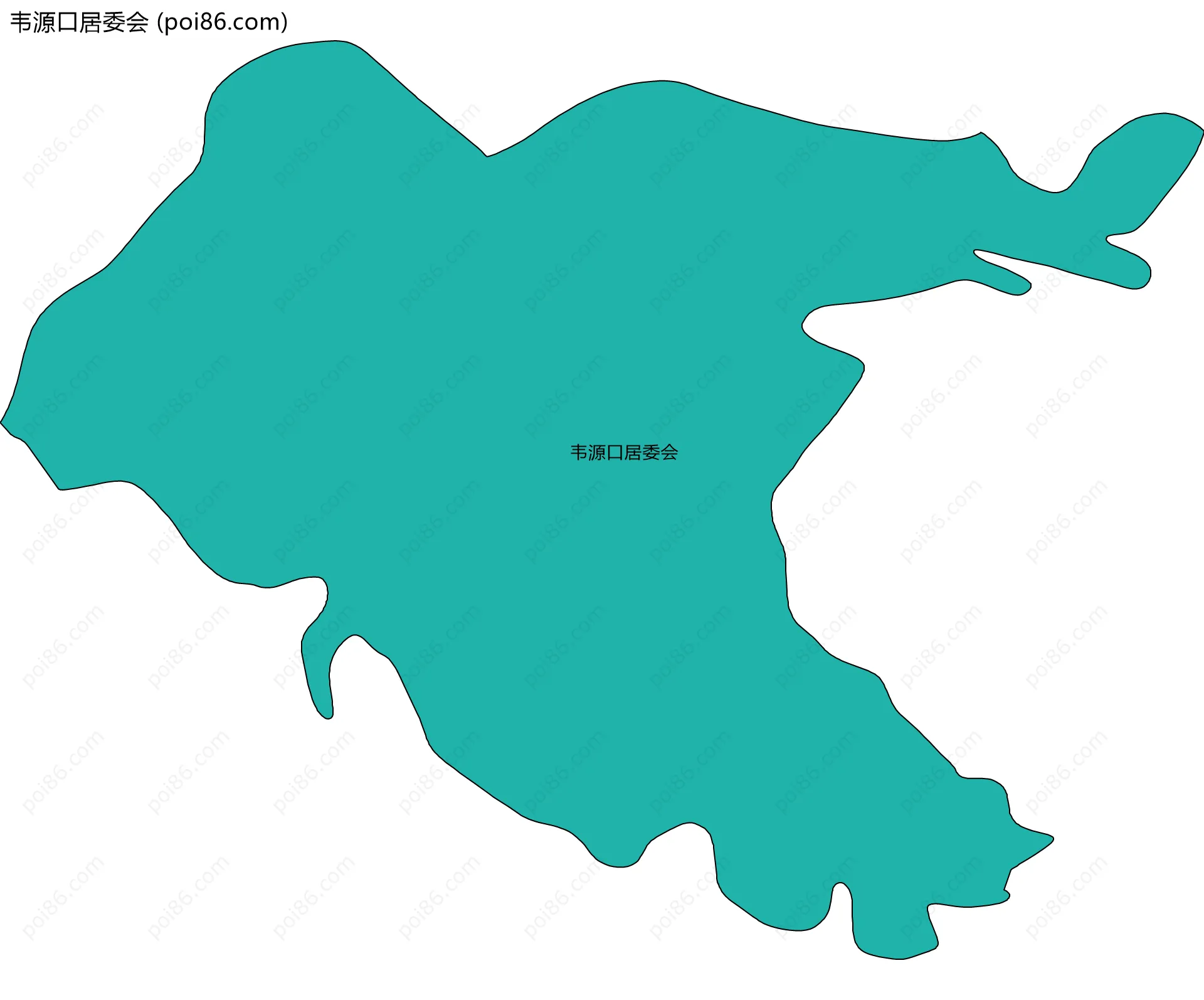 韦源口居委会边界地图
