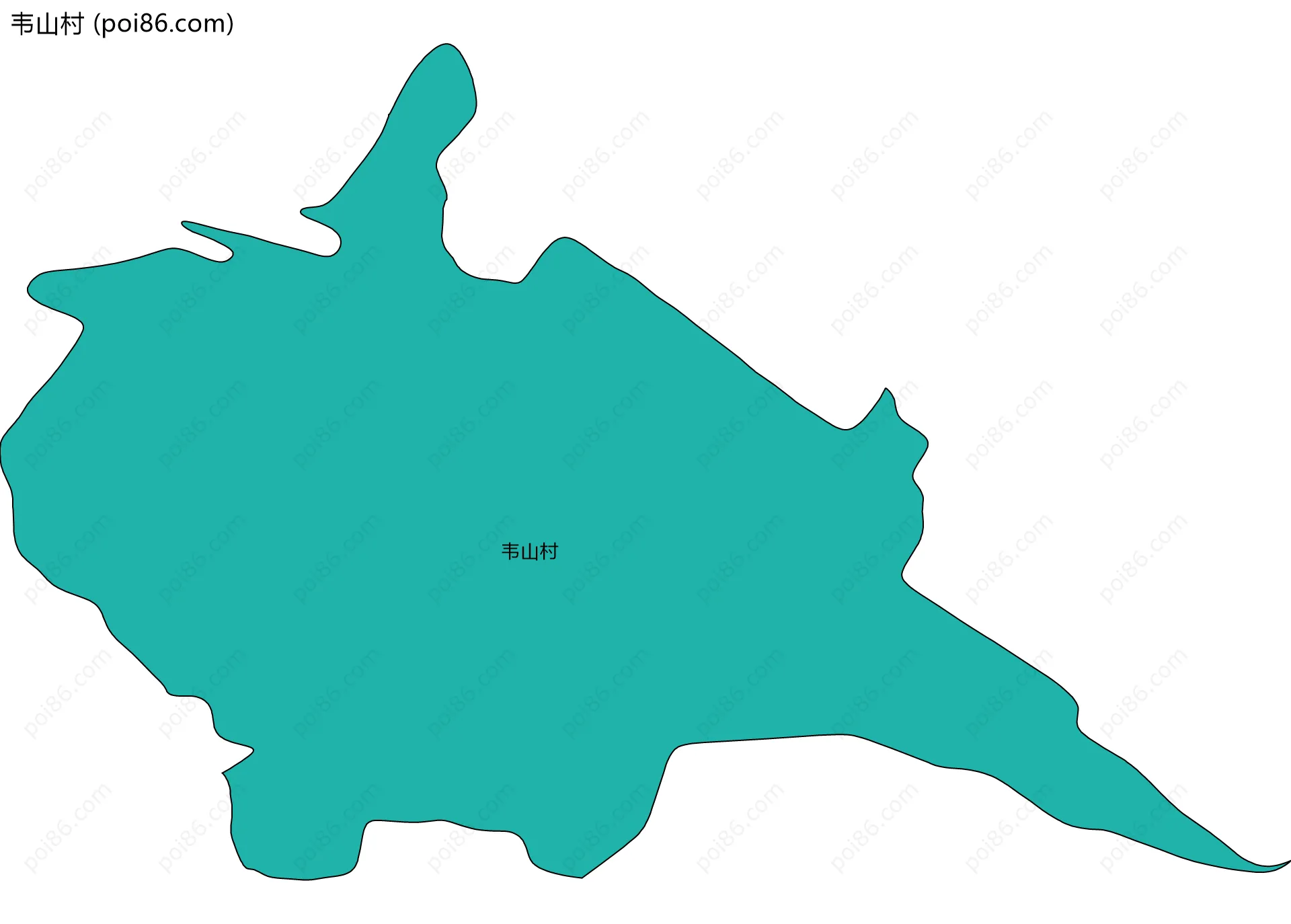 韦山村边界地图