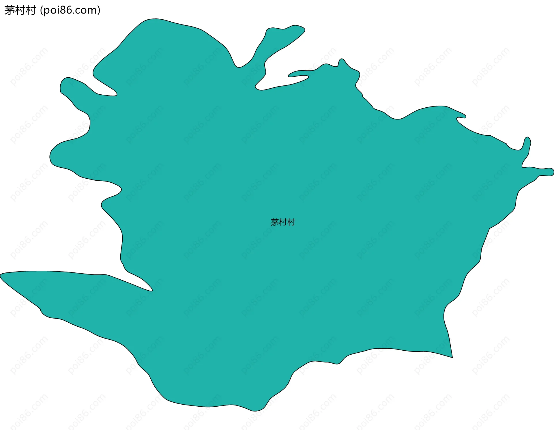 茅村村边界地图