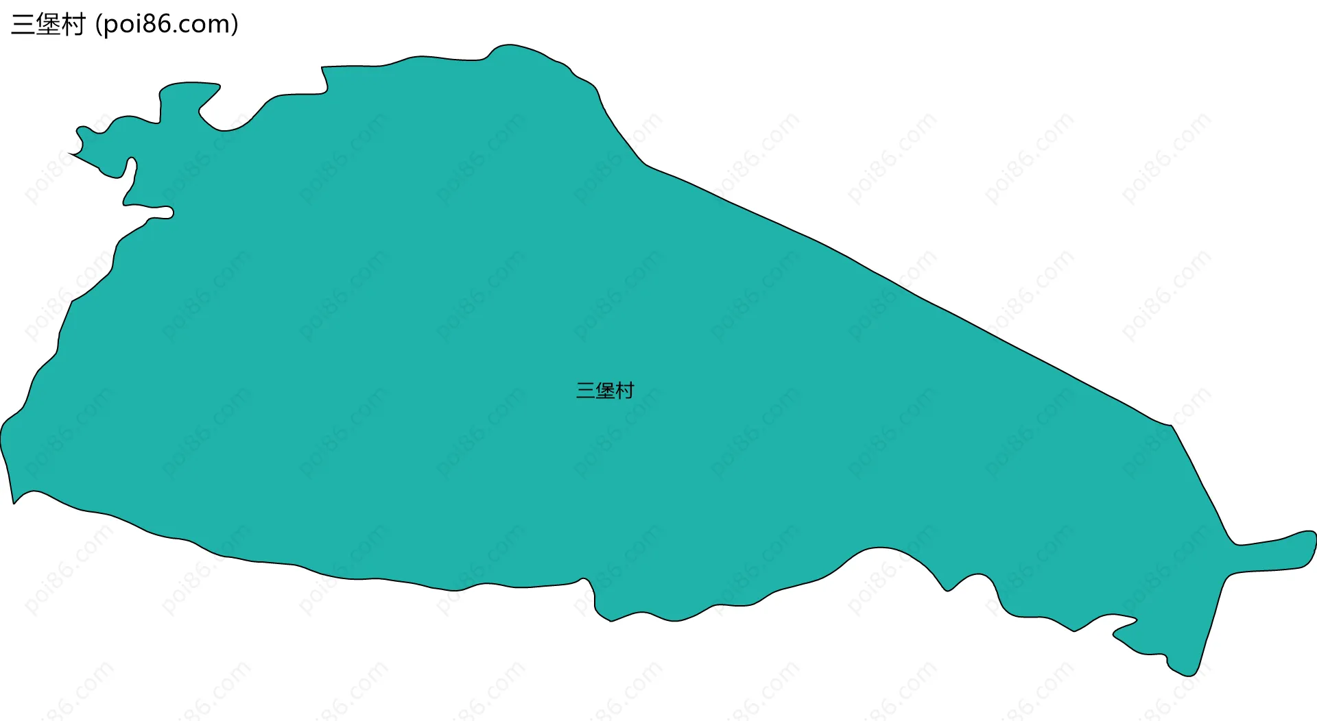 三堡村边界地图