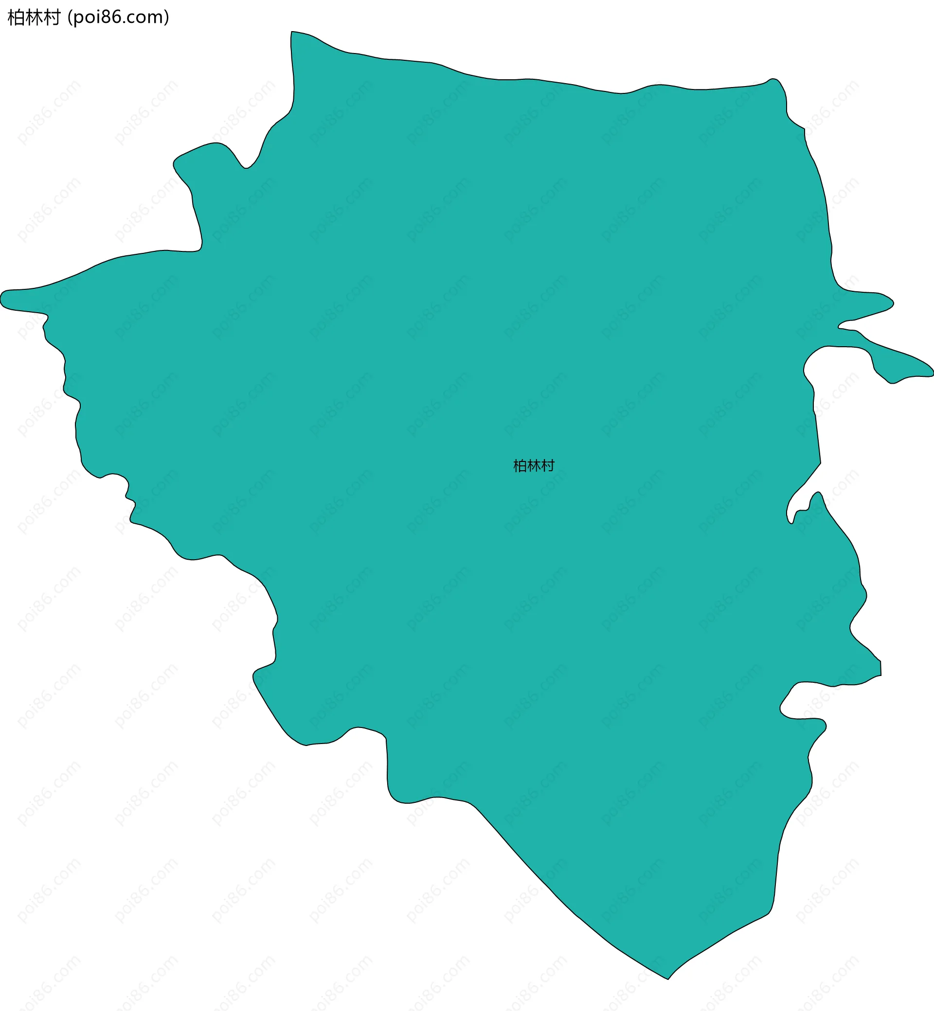 柏林村边界地图