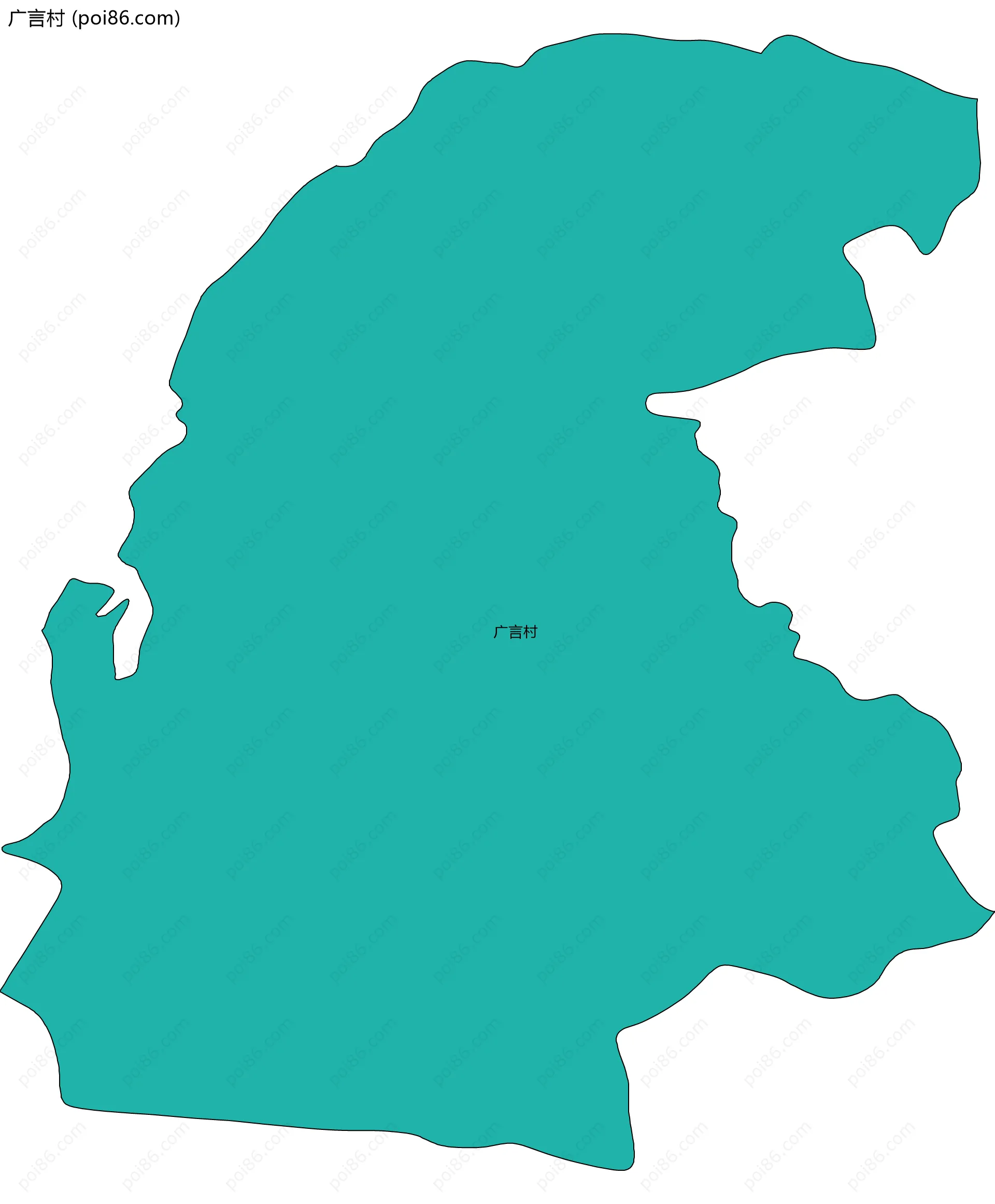 广言村边界地图