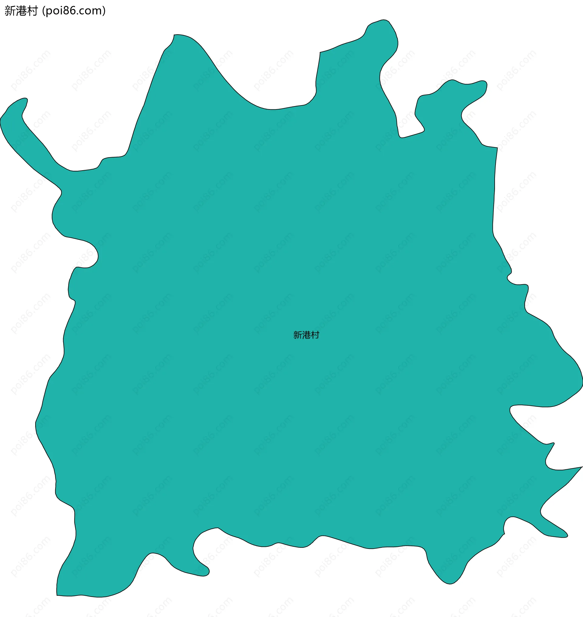 新港村边界地图