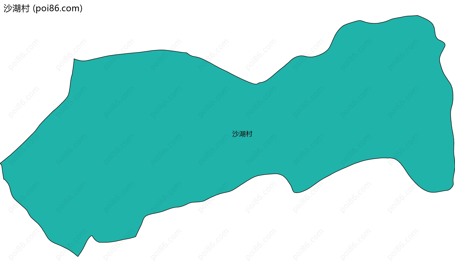 沙湖村边界地图