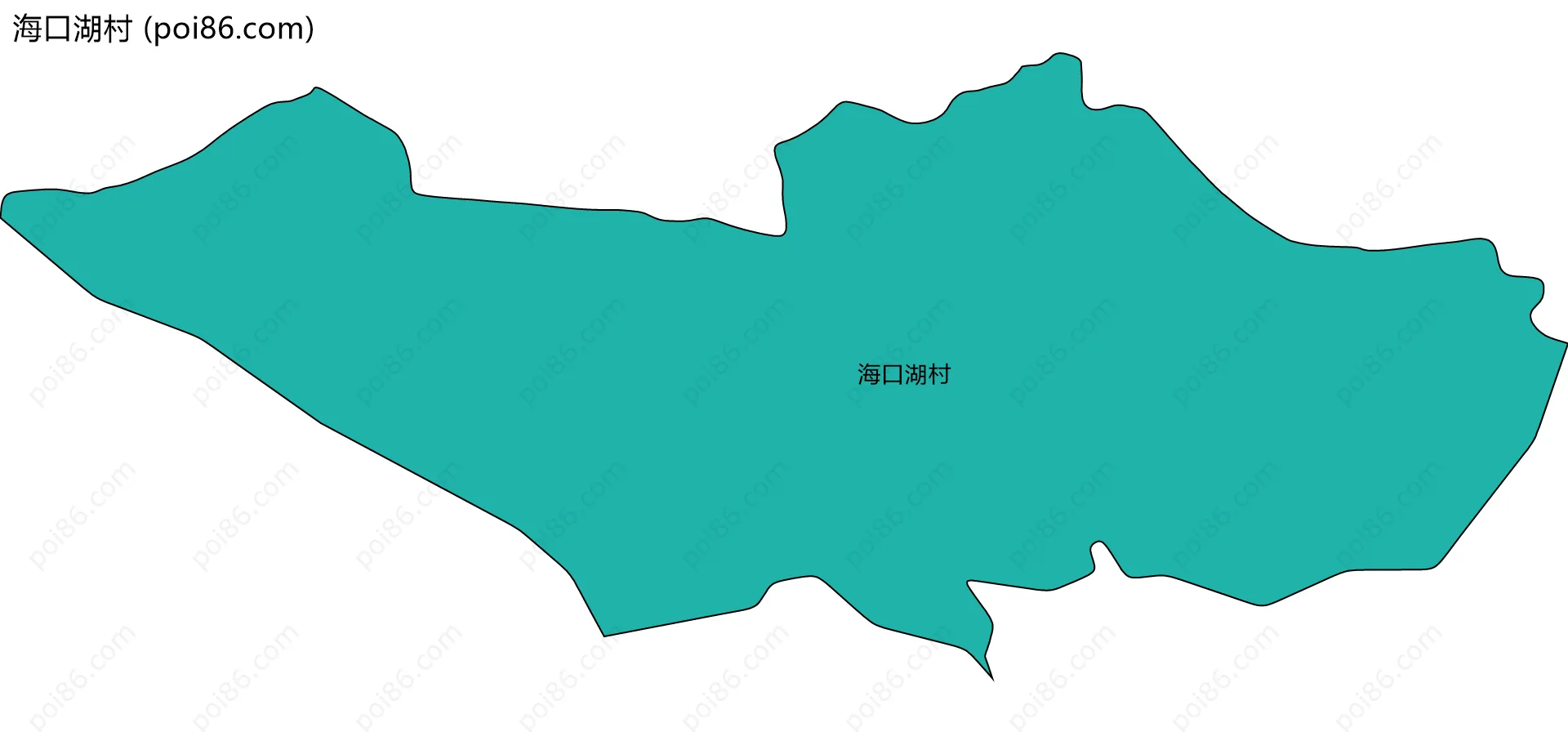 海口湖村边界地图