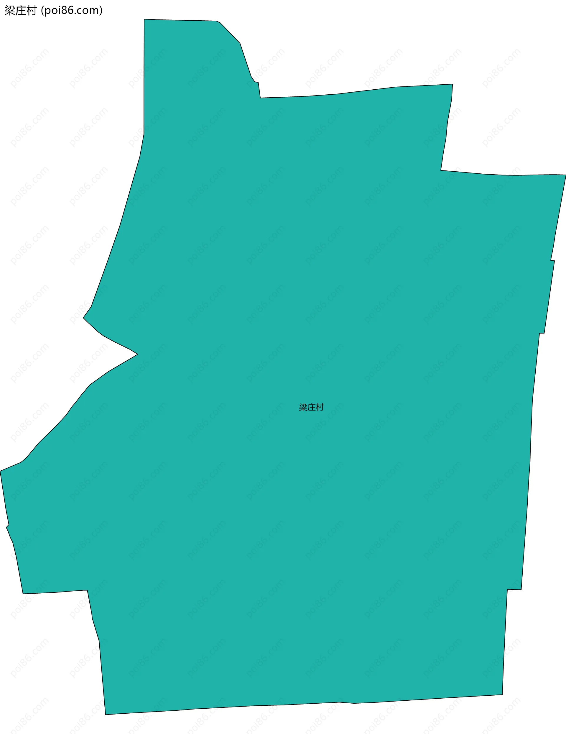 梁庄村边界地图