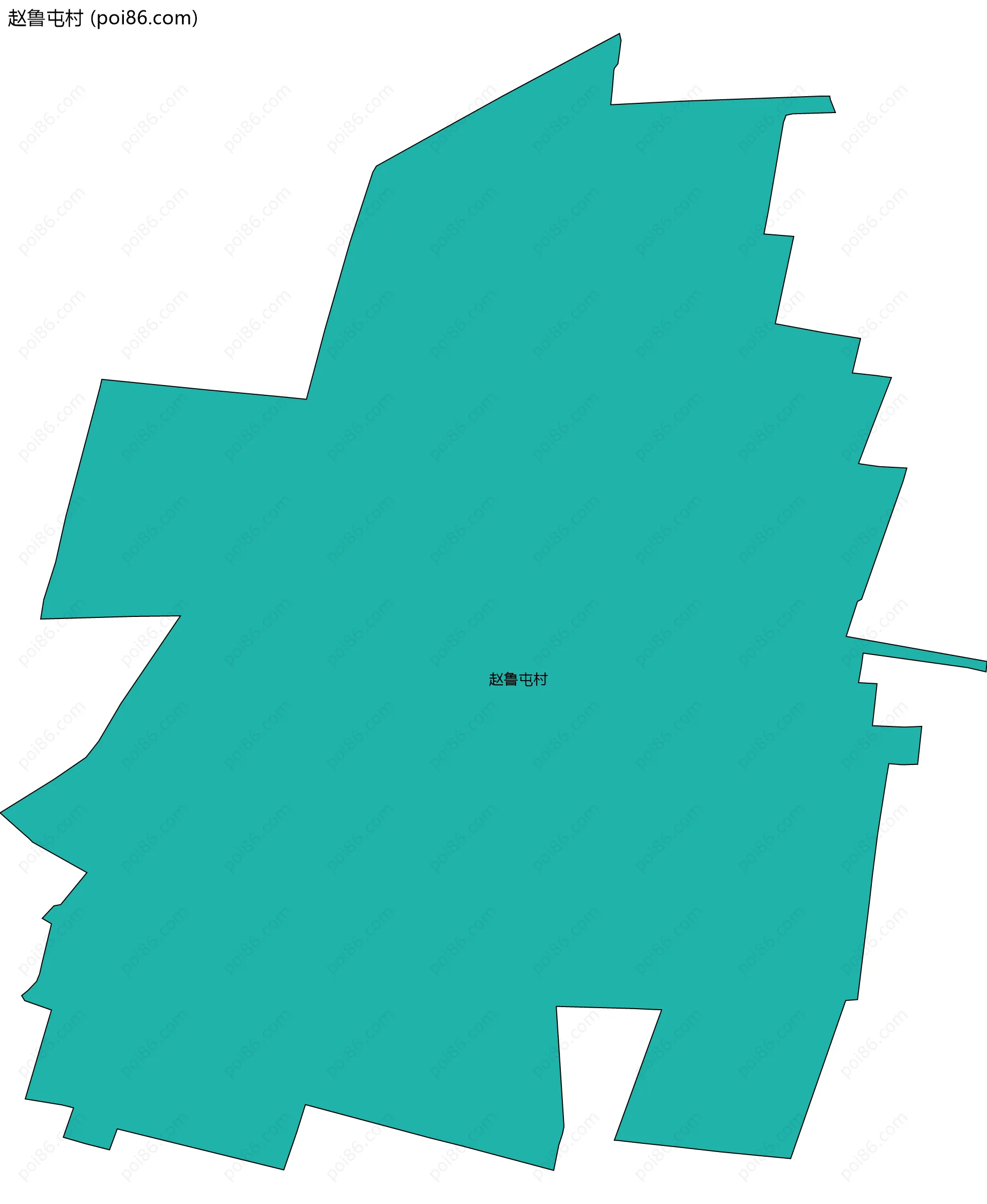 赵鲁屯村边界地图