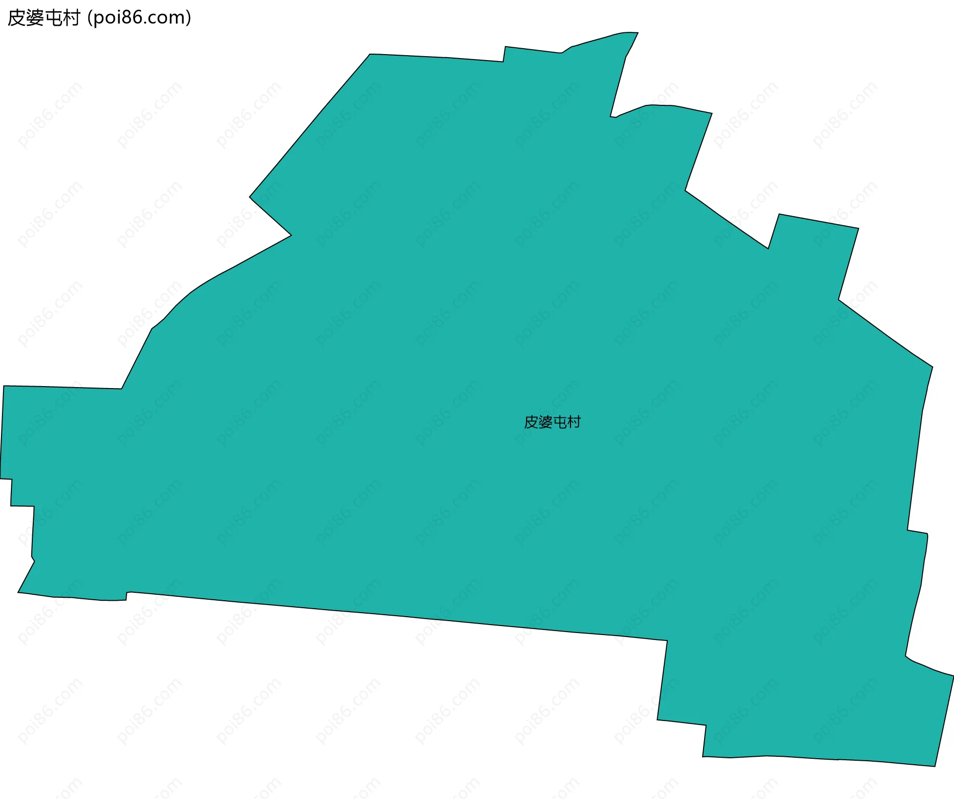 皮婆屯村边界地图