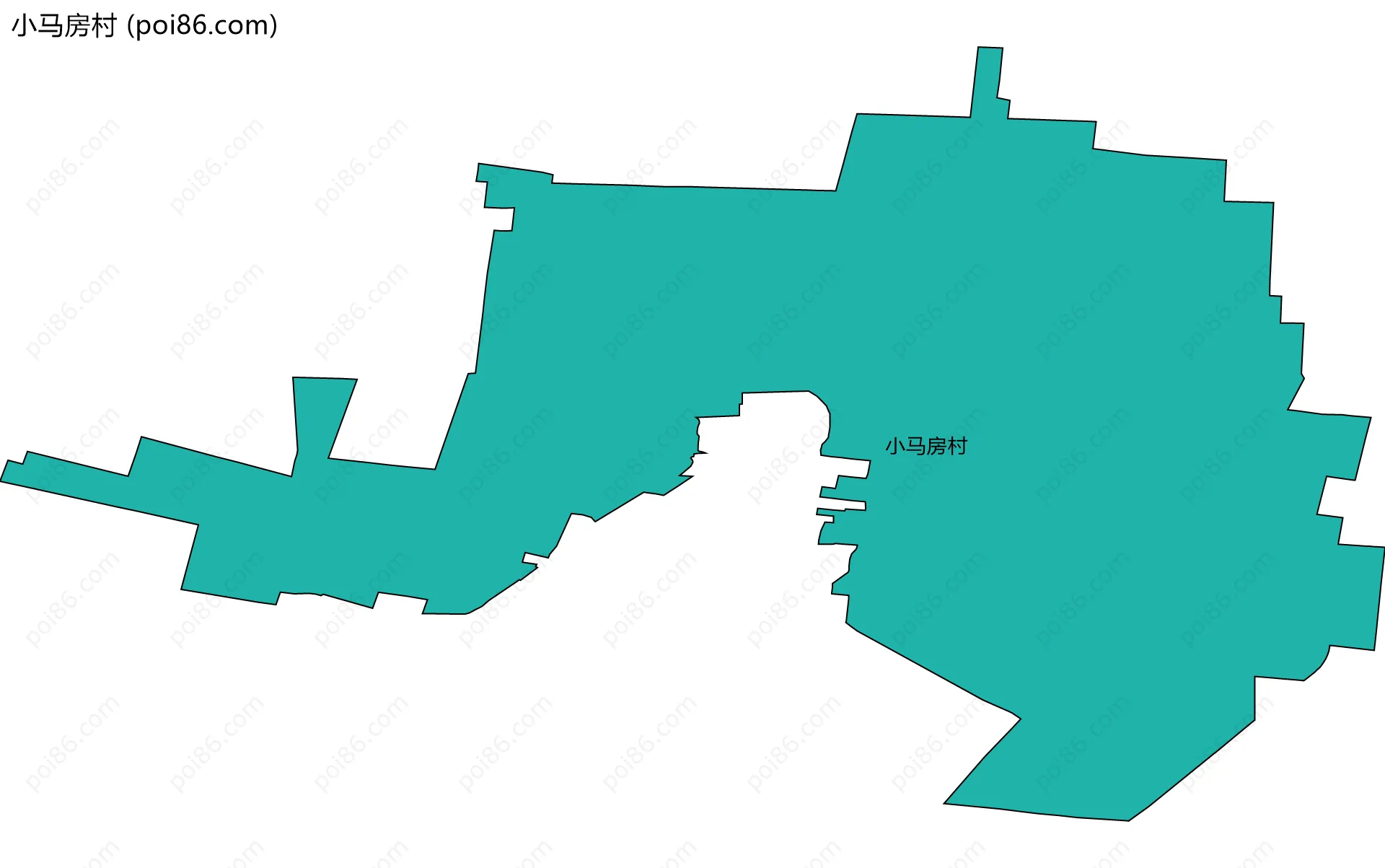 小马房村边界地图