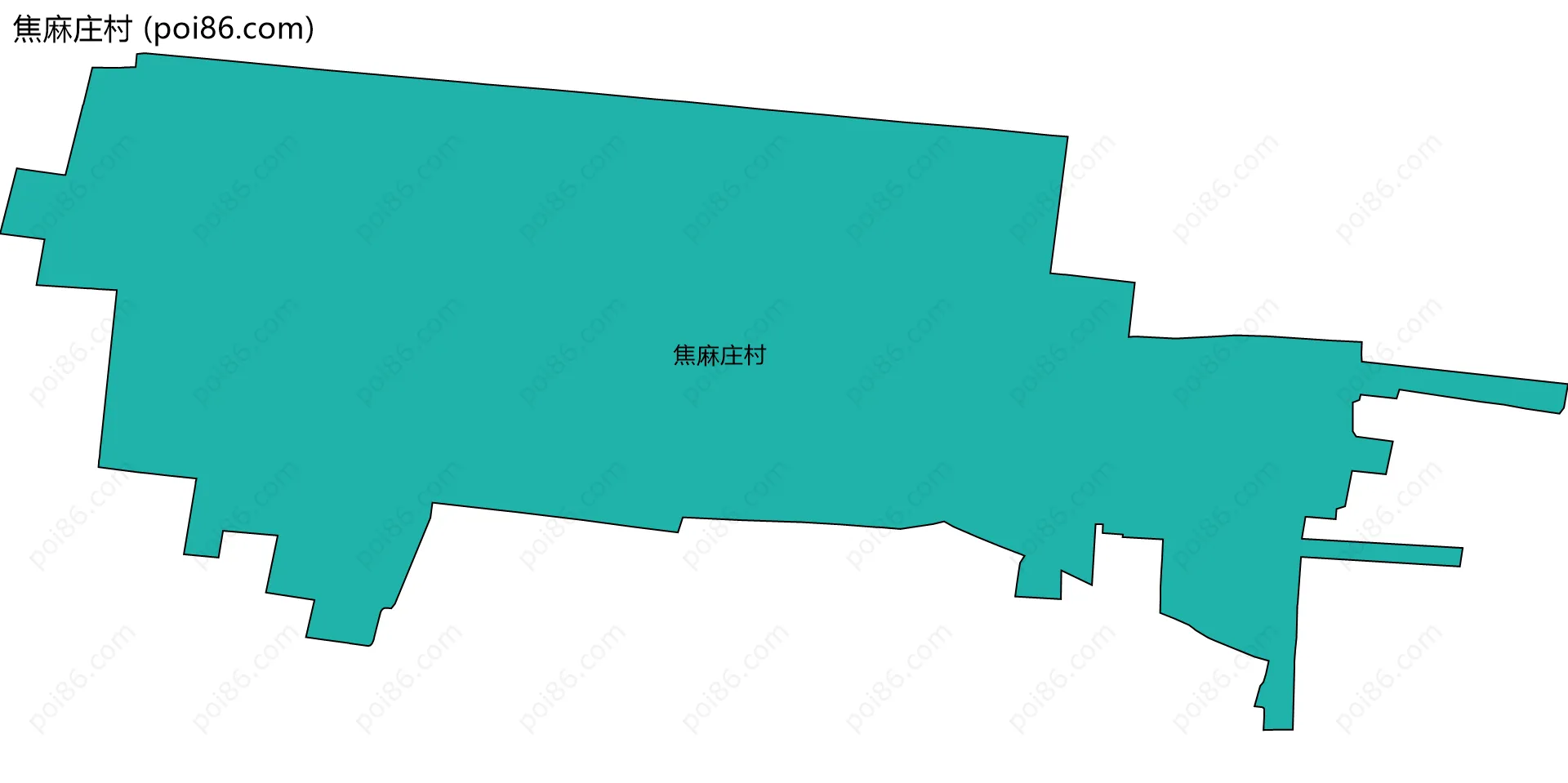 焦麻庄村边界地图