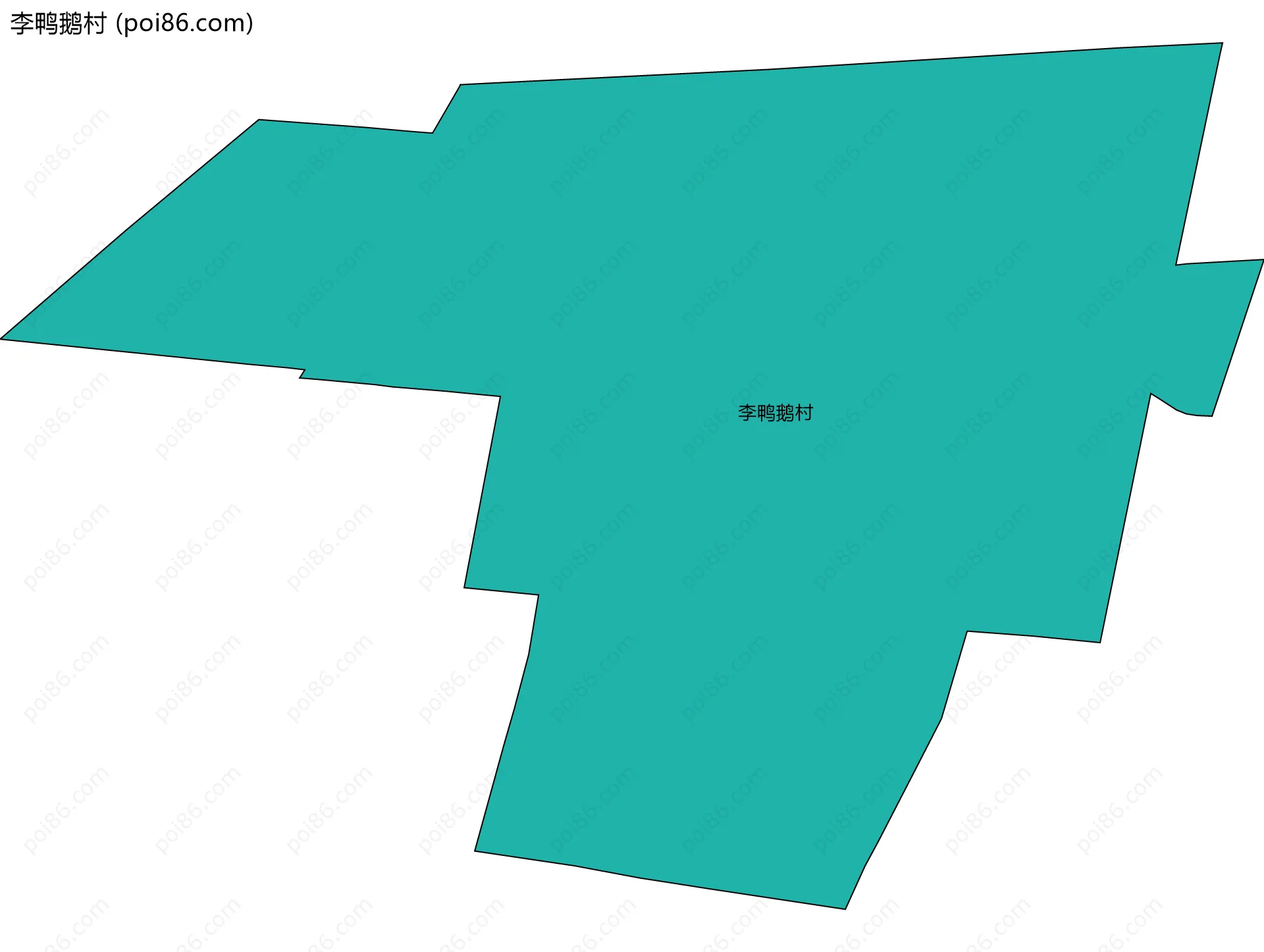 李鸭鹅村边界地图