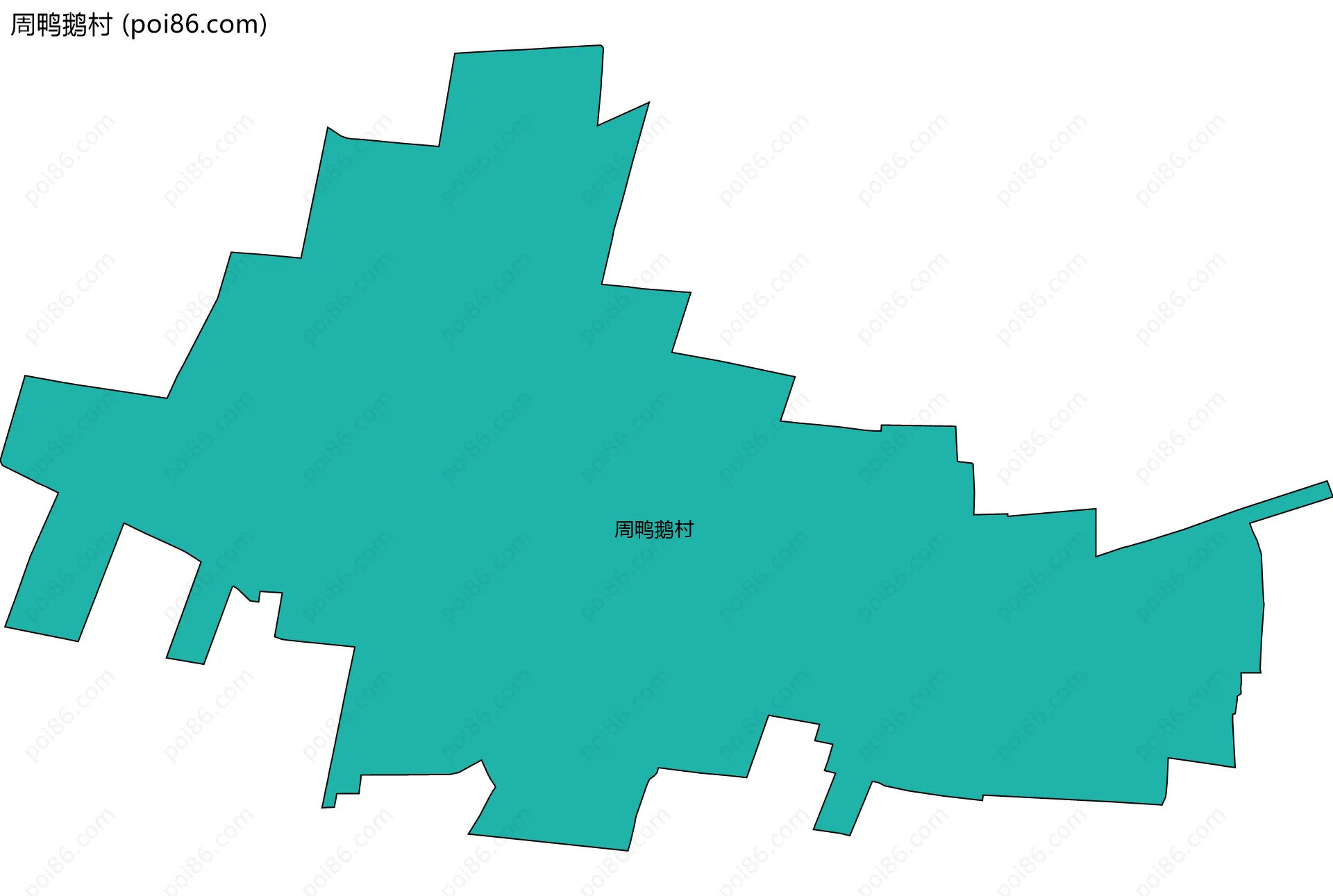 周鸭鹅村边界地图