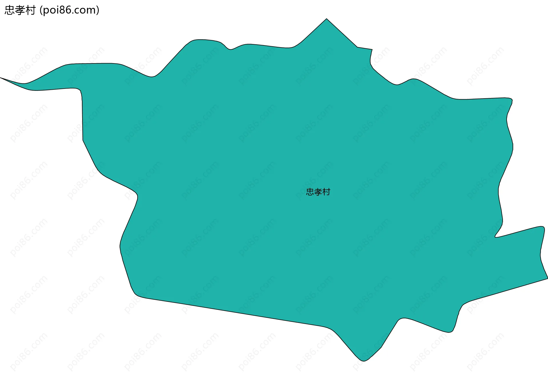 忠孝村边界地图