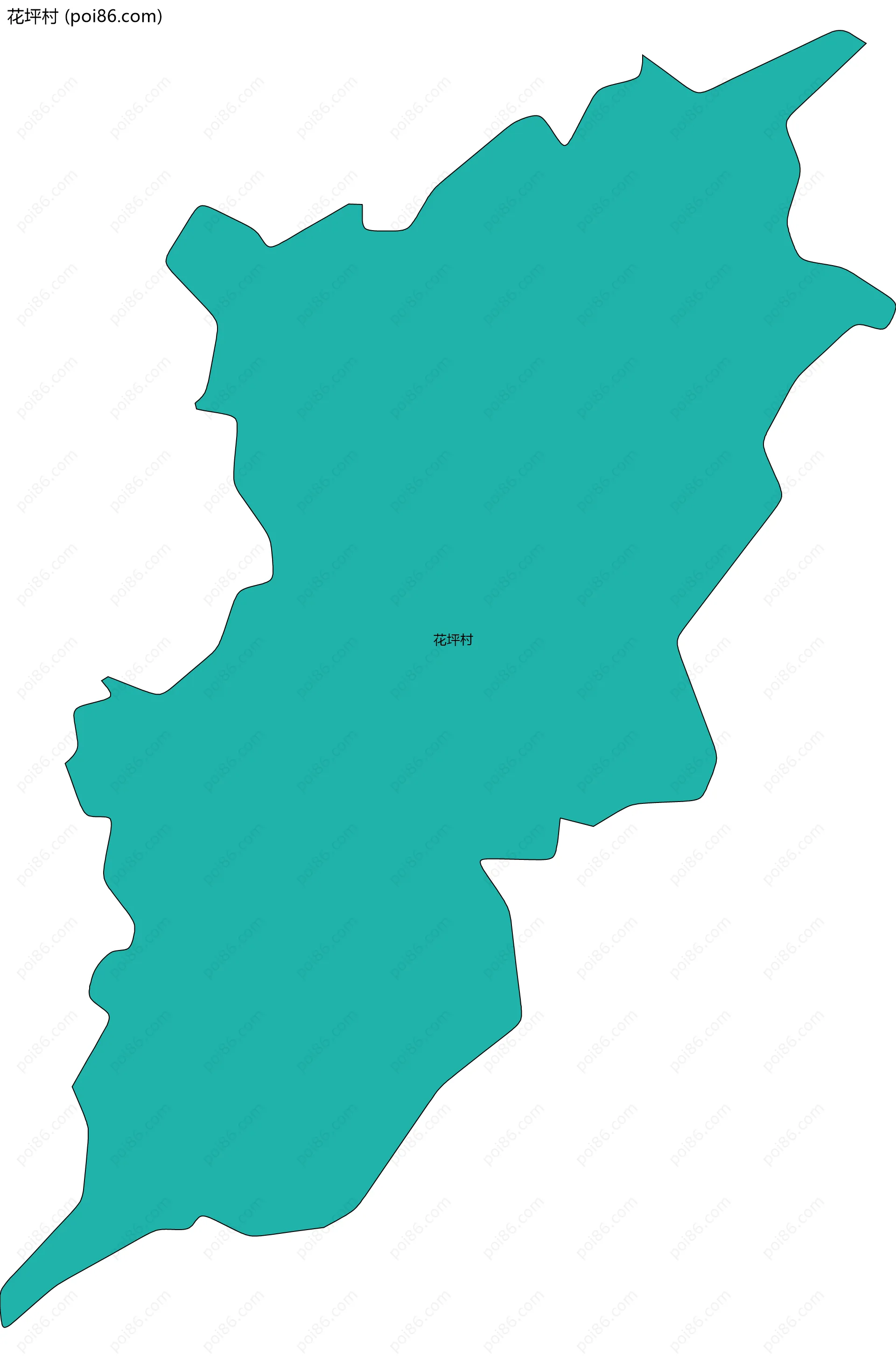花坪村边界地图
