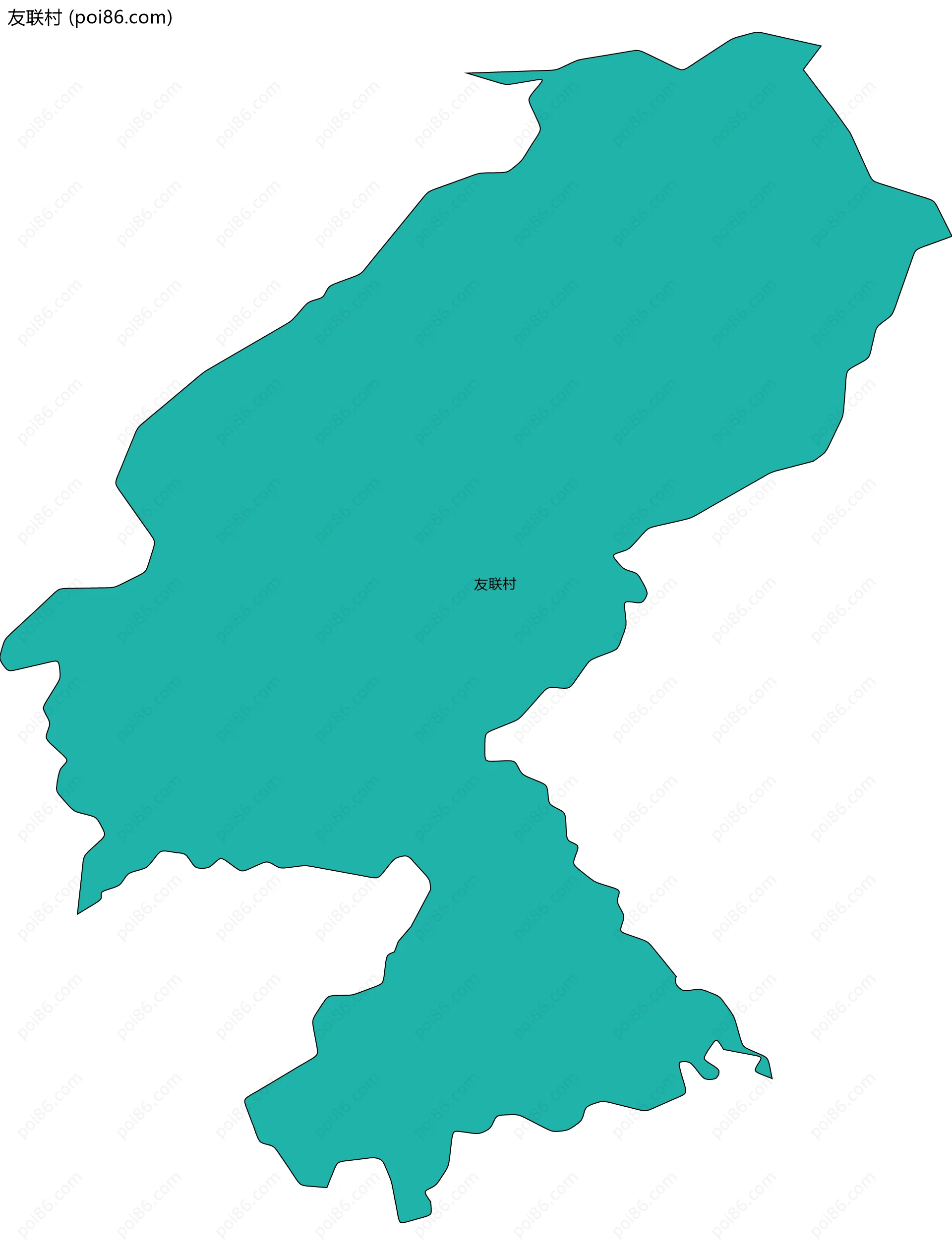 友联村边界地图