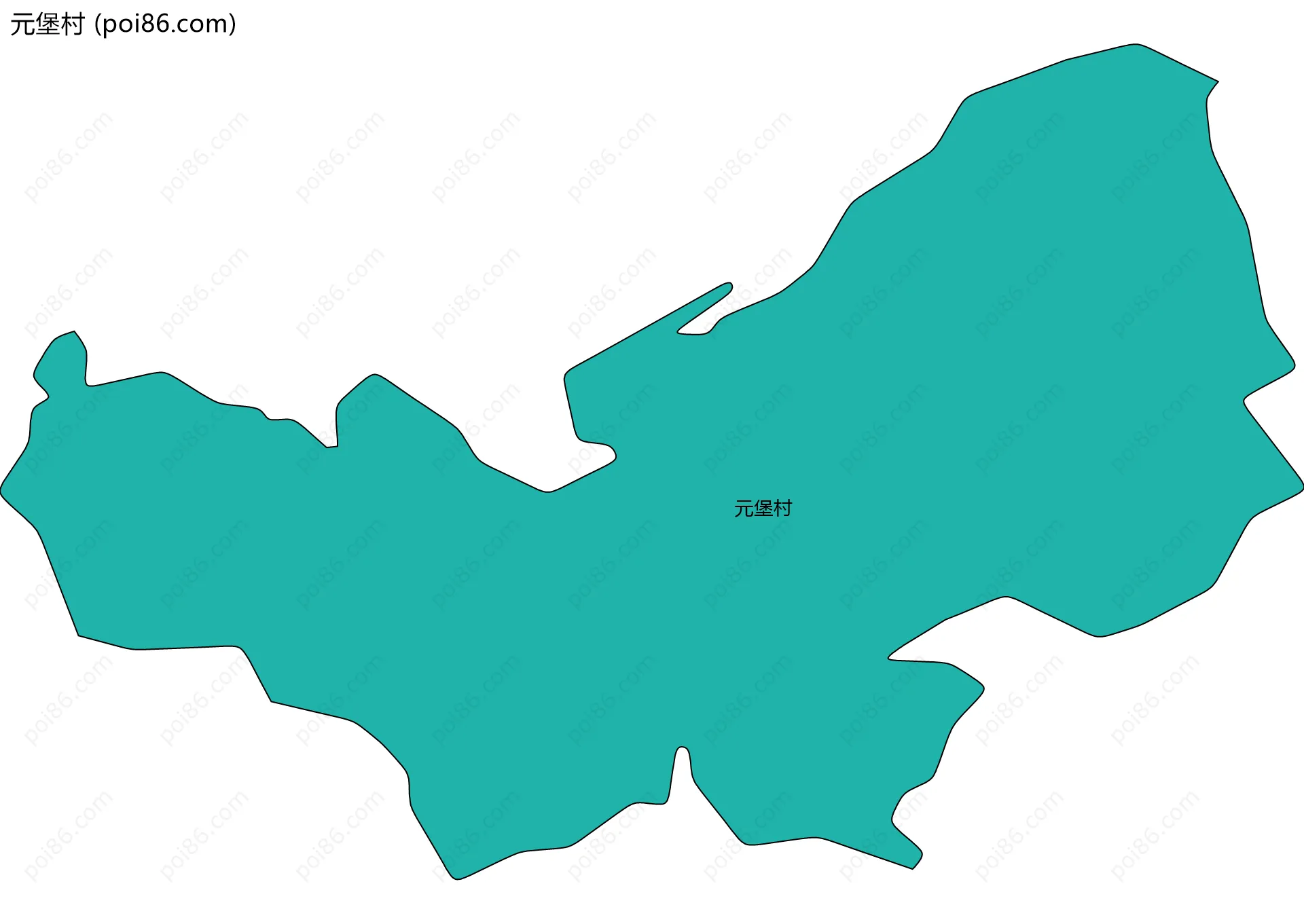 元堡村边界地图