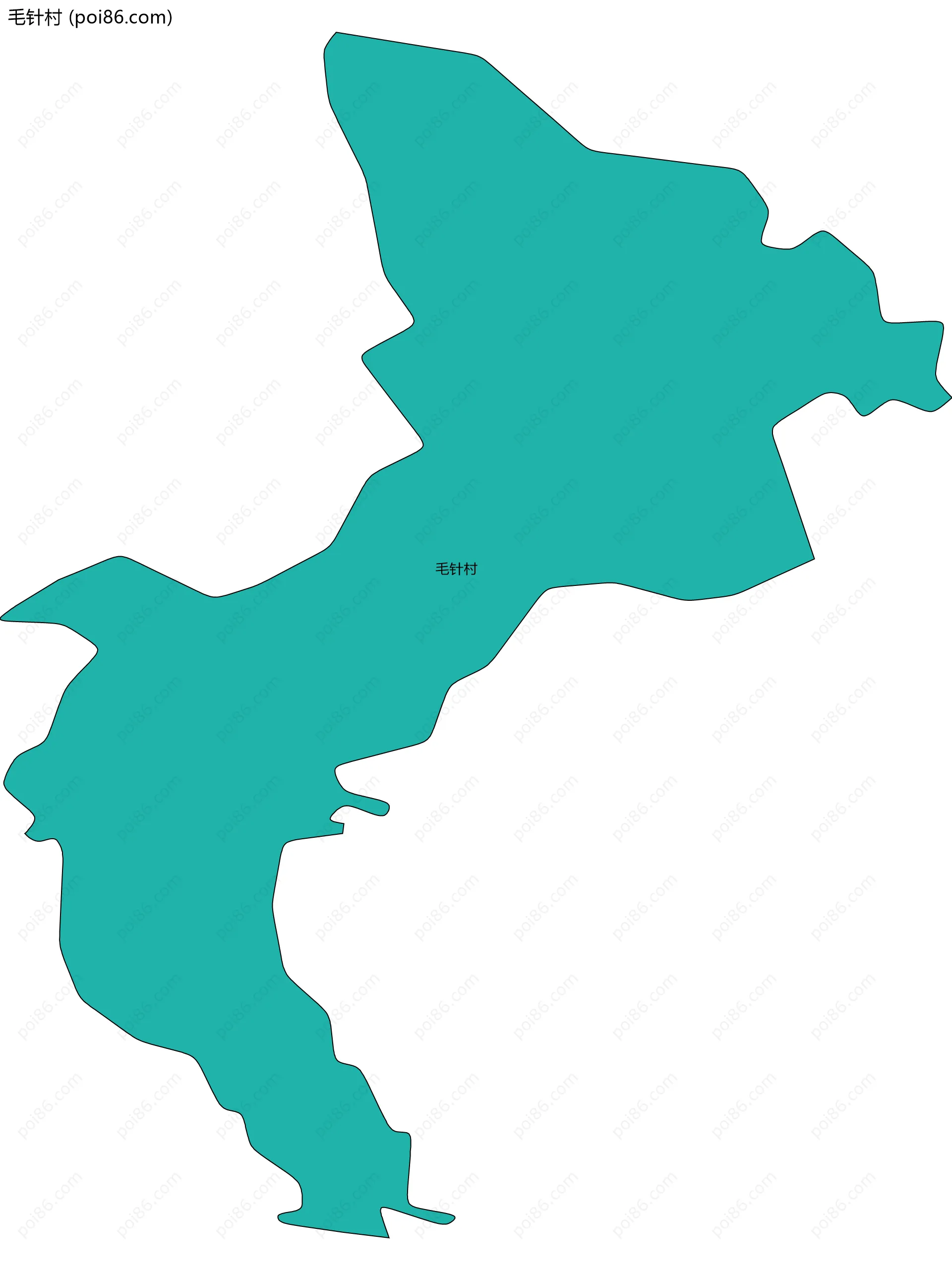 毛针村边界地图