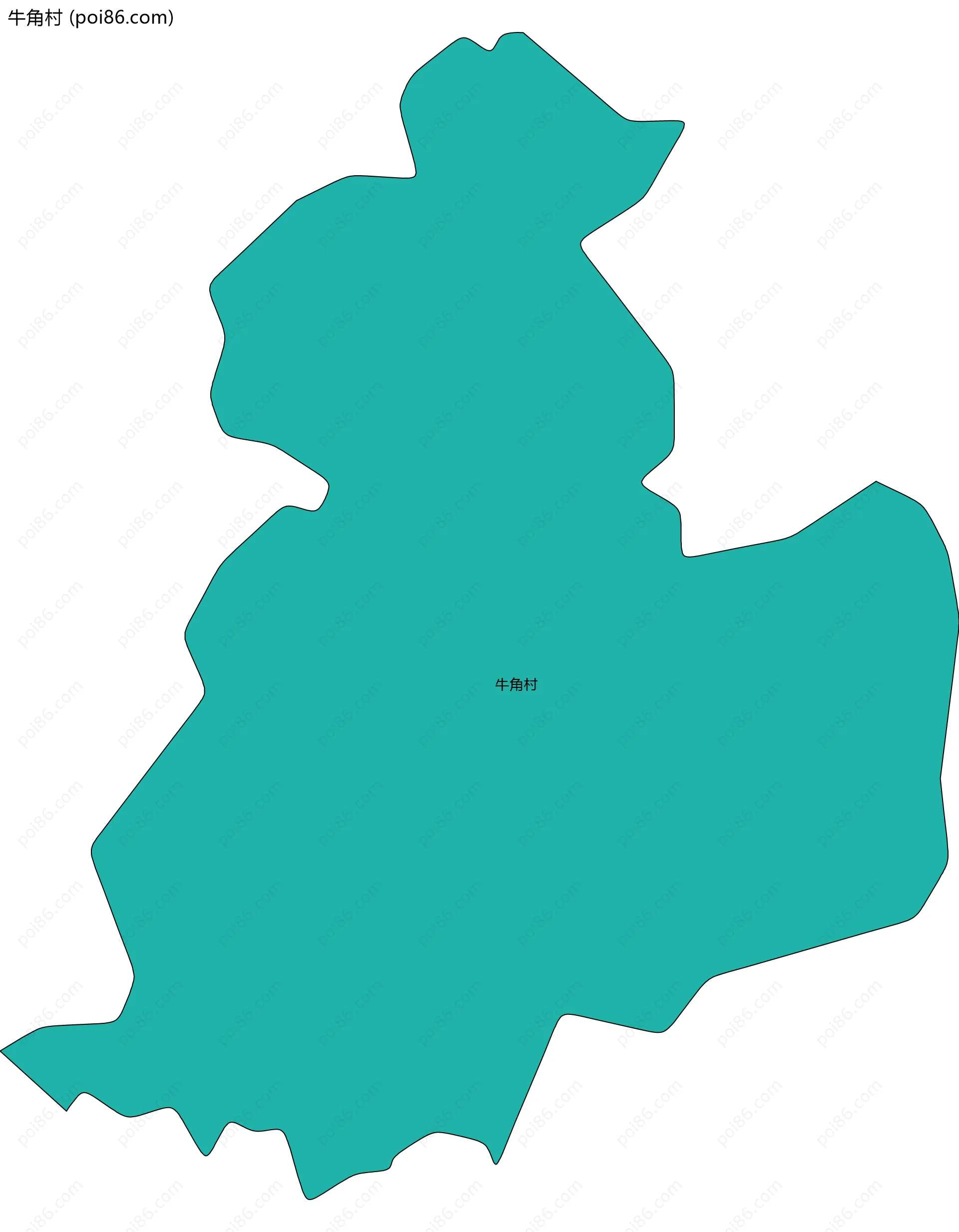 牛角村边界地图