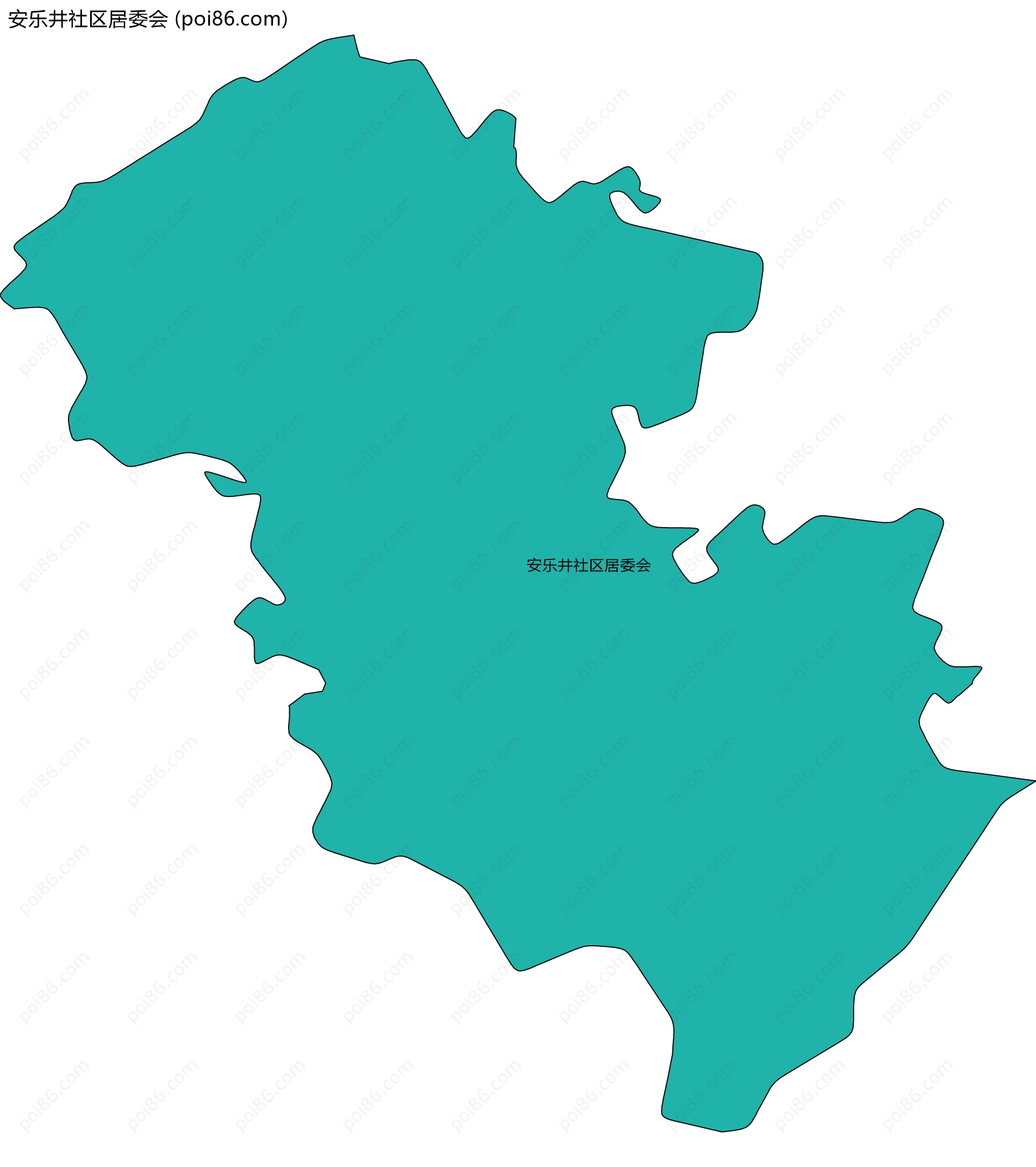 安乐井社区居委会边界地图