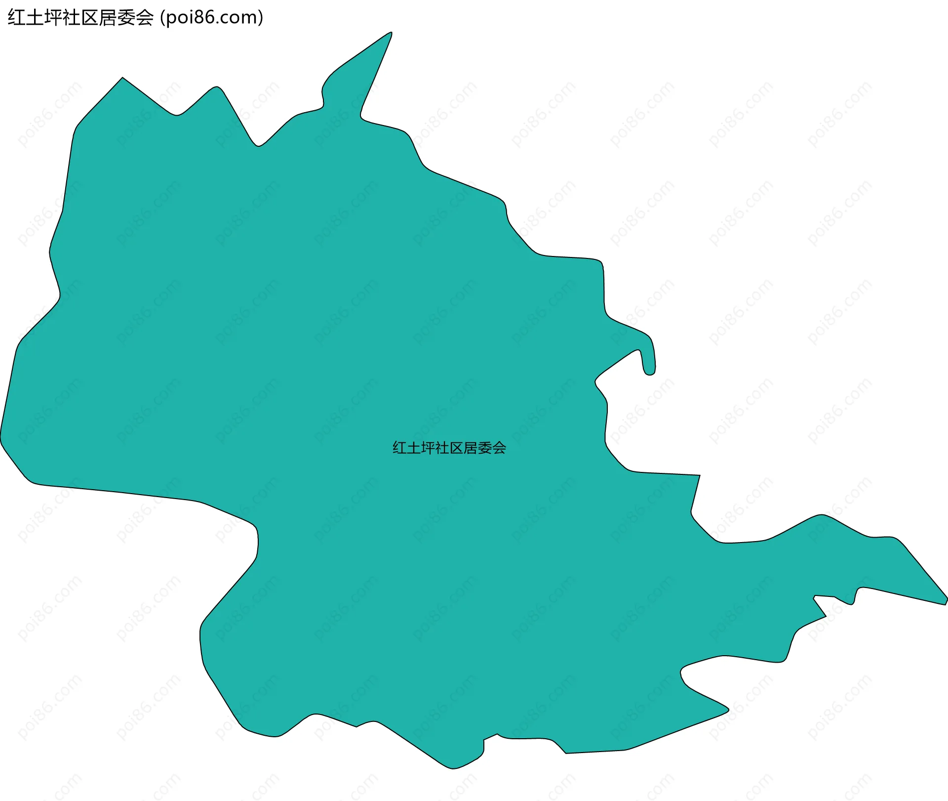 红土坪社区居委会边界地图