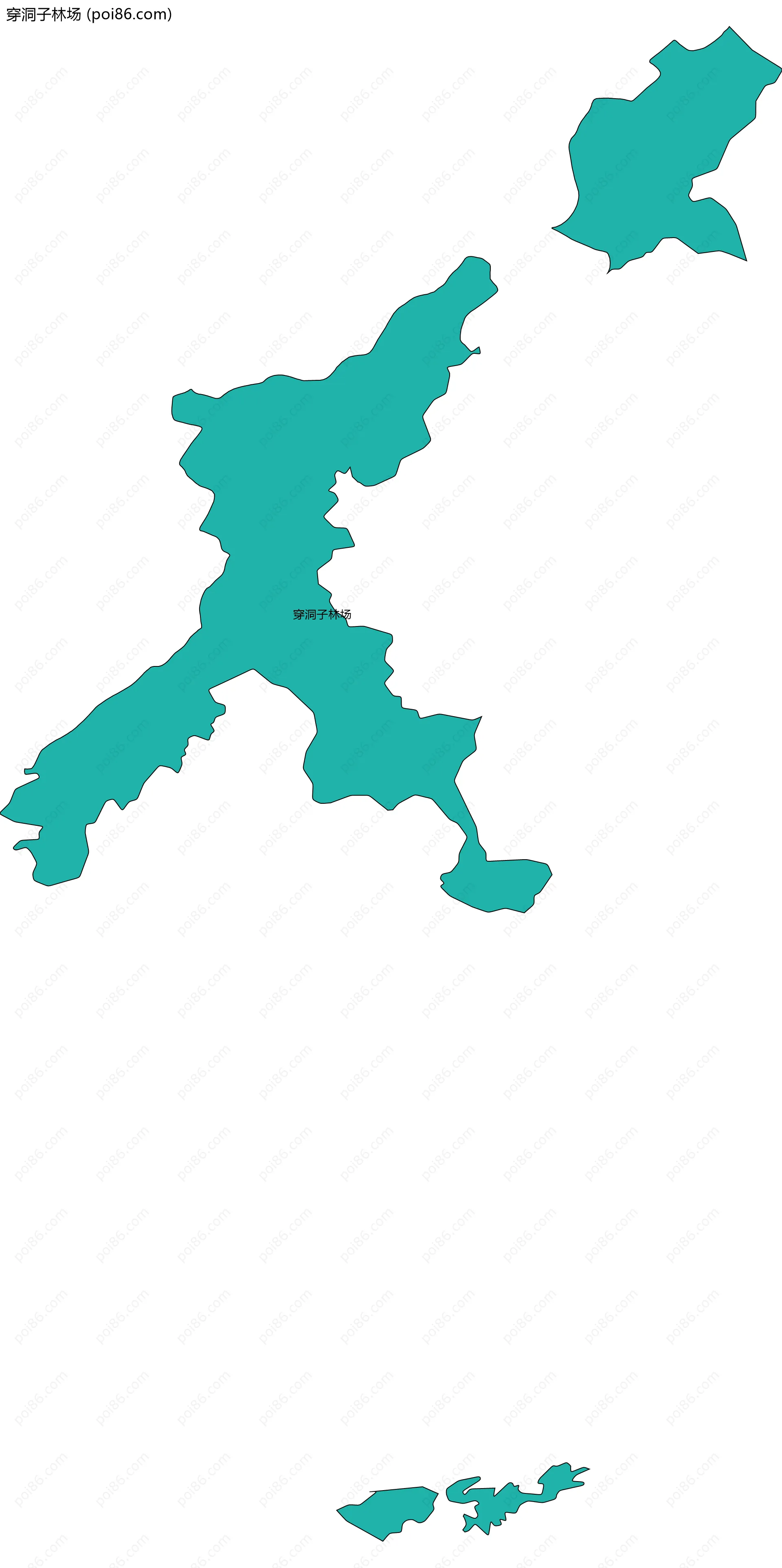 穿洞子林场边界地图