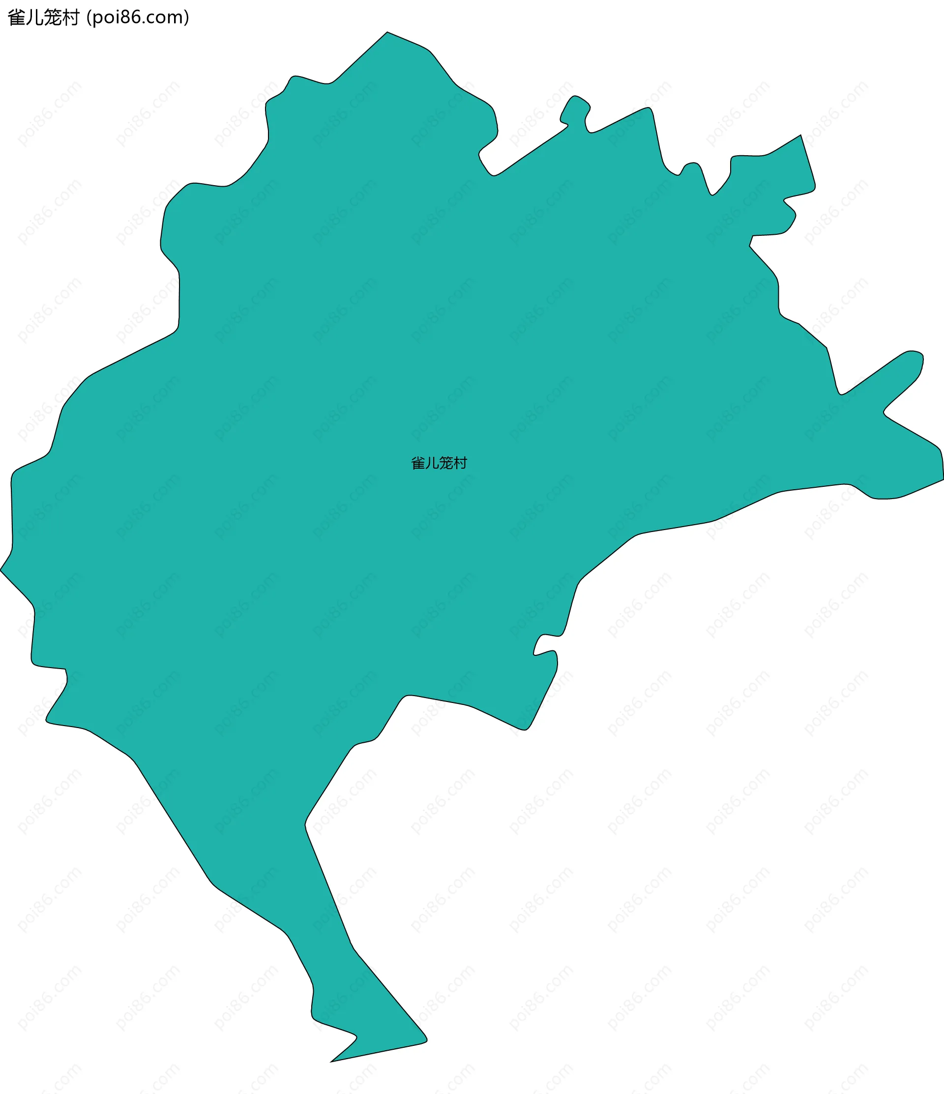 雀儿笼村边界地图