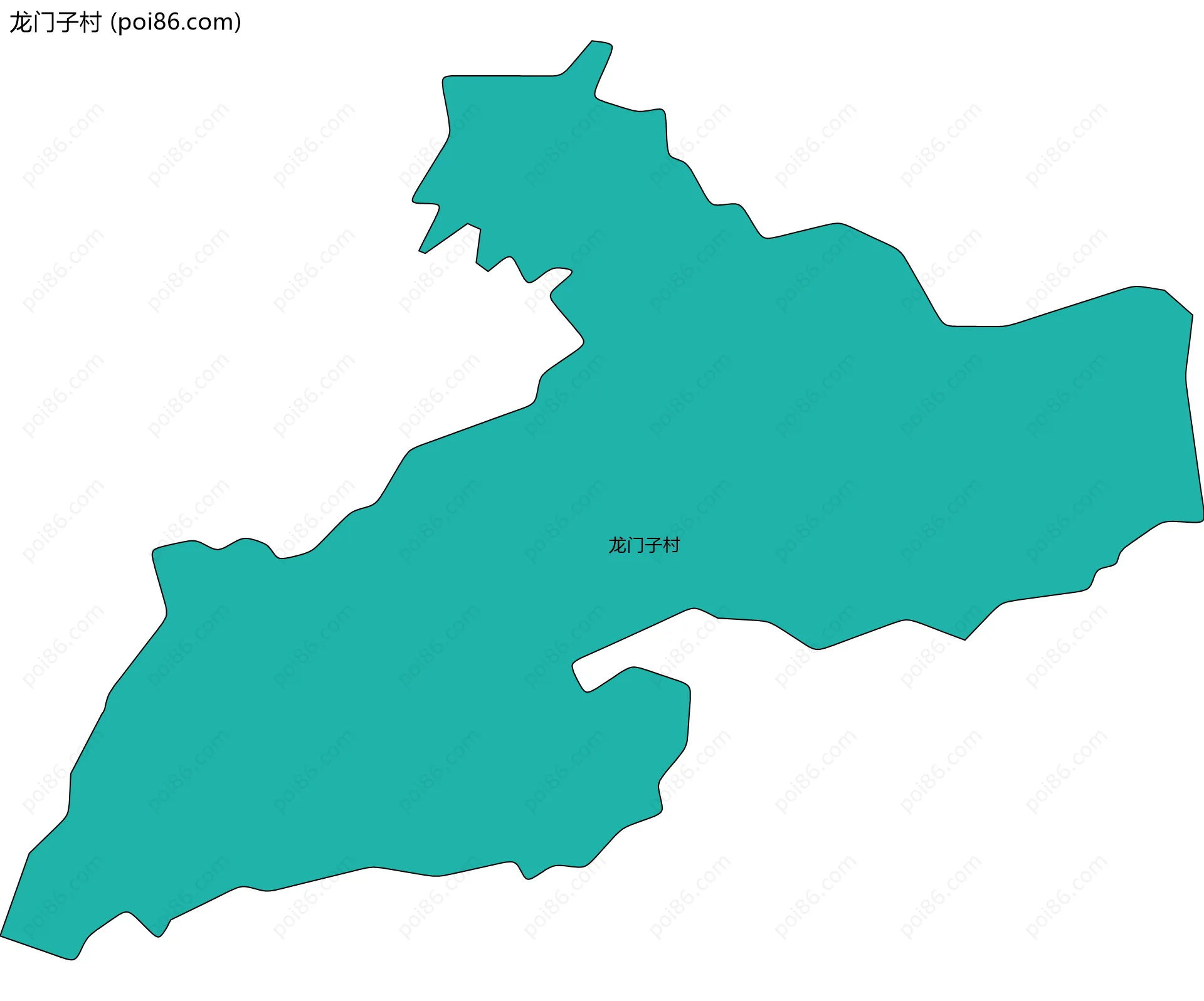 龙门子村边界地图