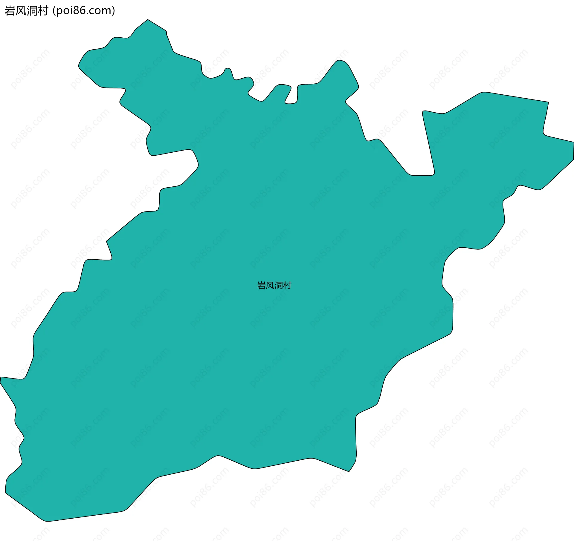岩风洞村边界地图