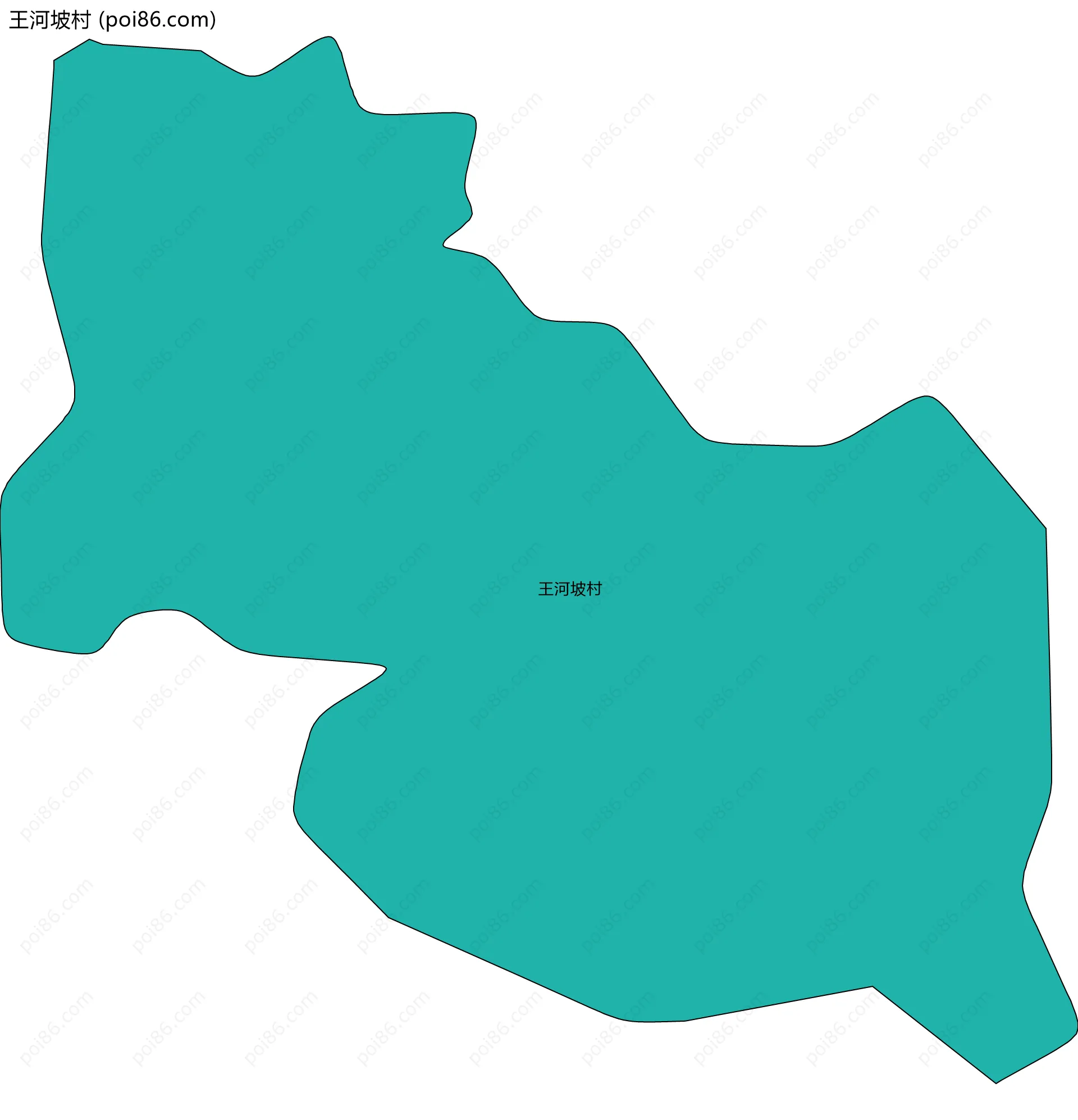 王河坡村边界地图