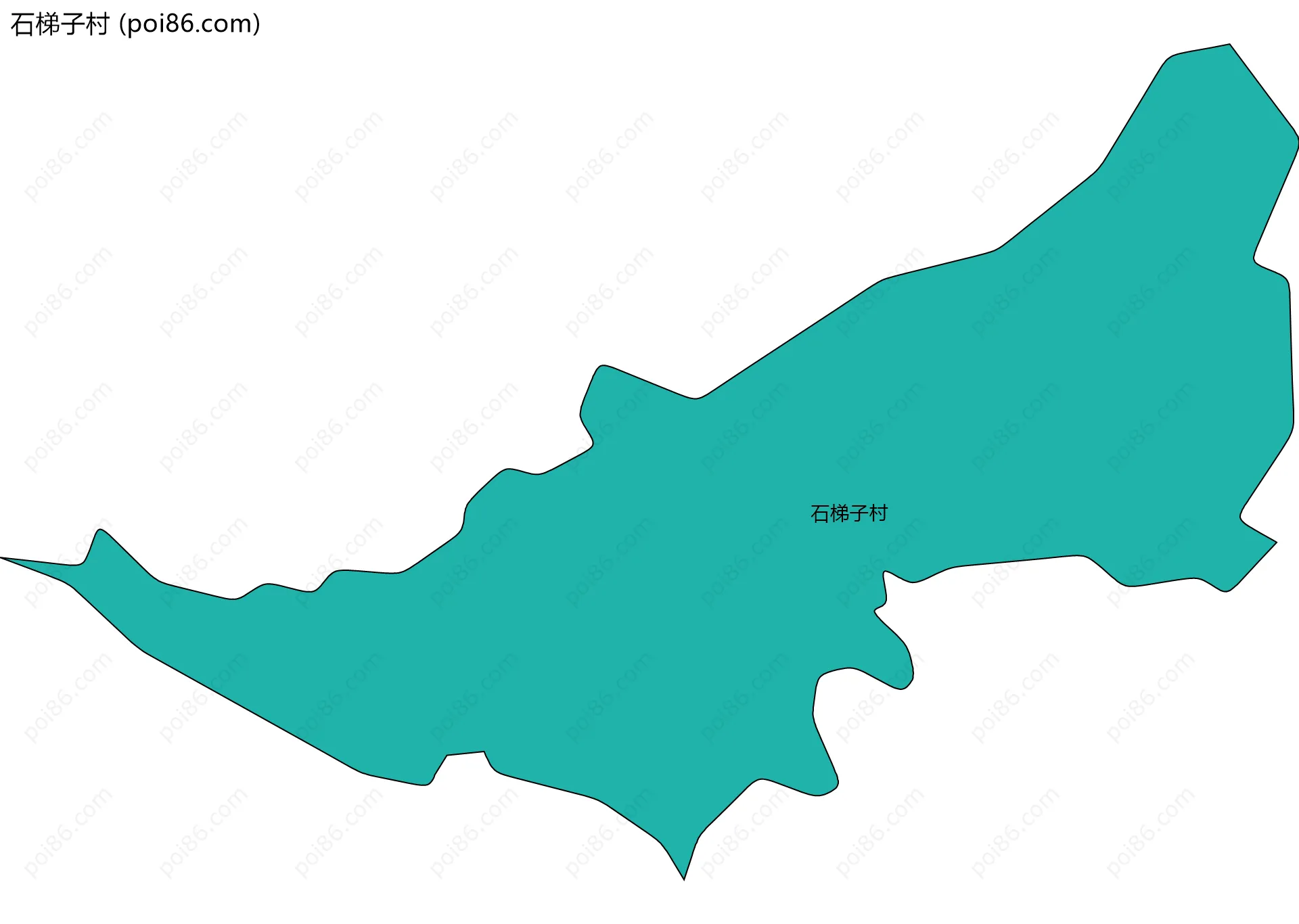 石梯子村边界地图