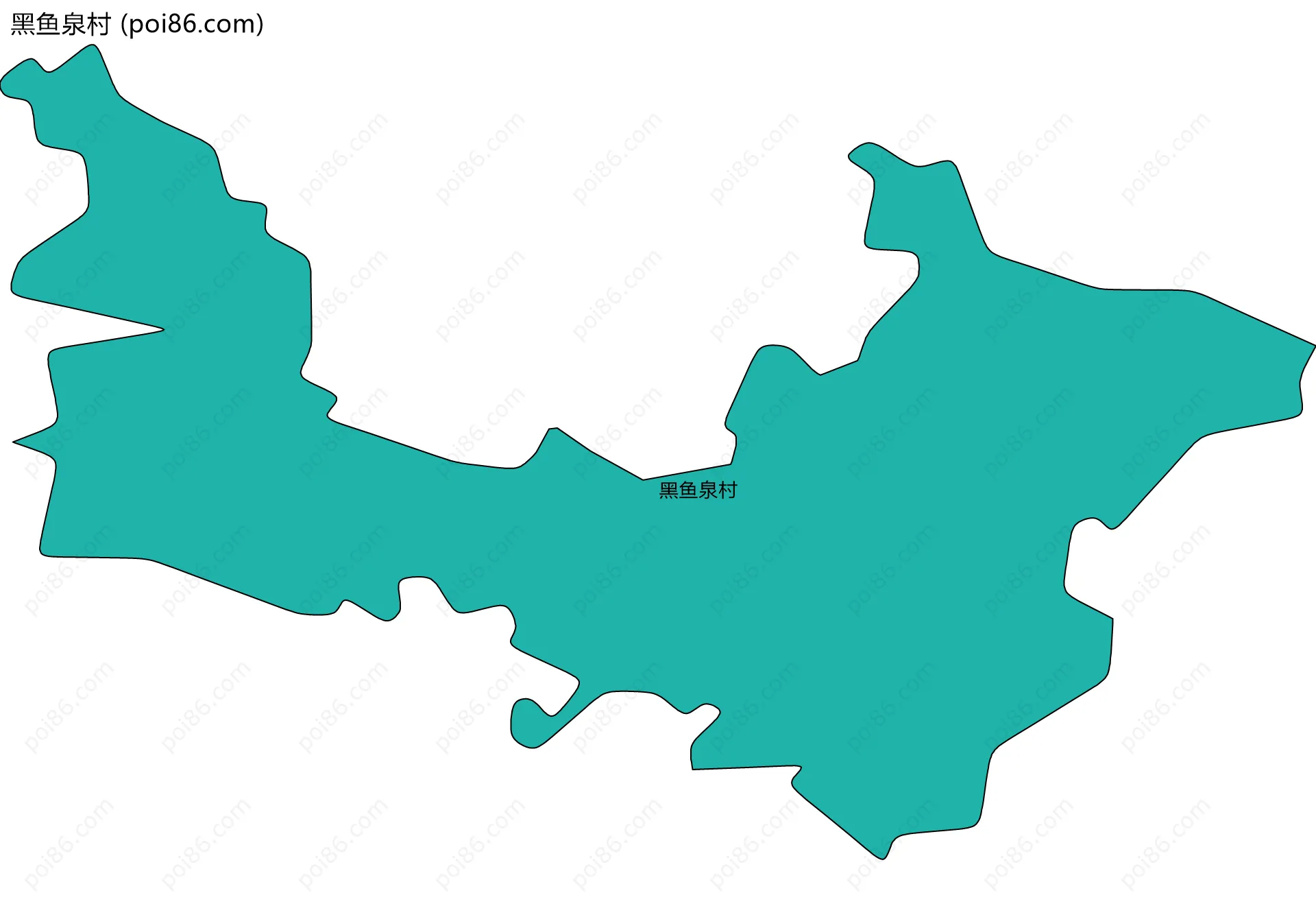 黑鱼泉村边界地图