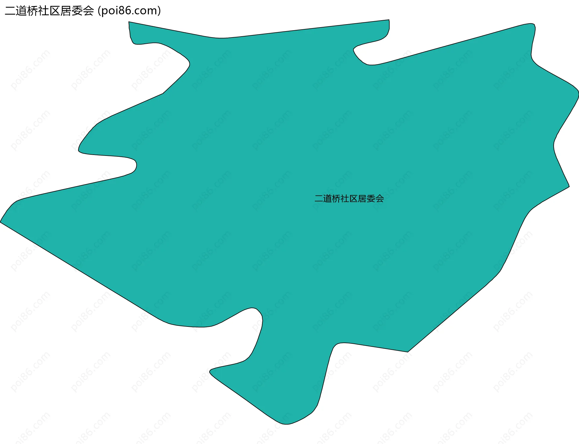 二道桥社区居委会边界地图