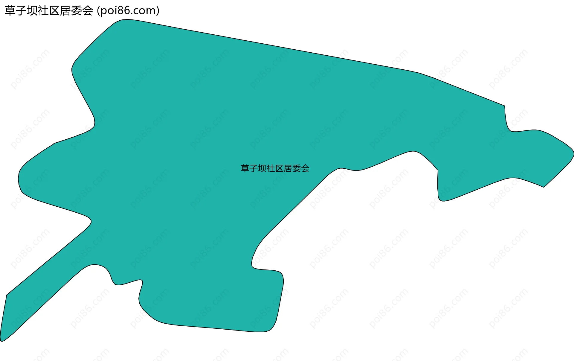 草子坝社区居委会边界地图