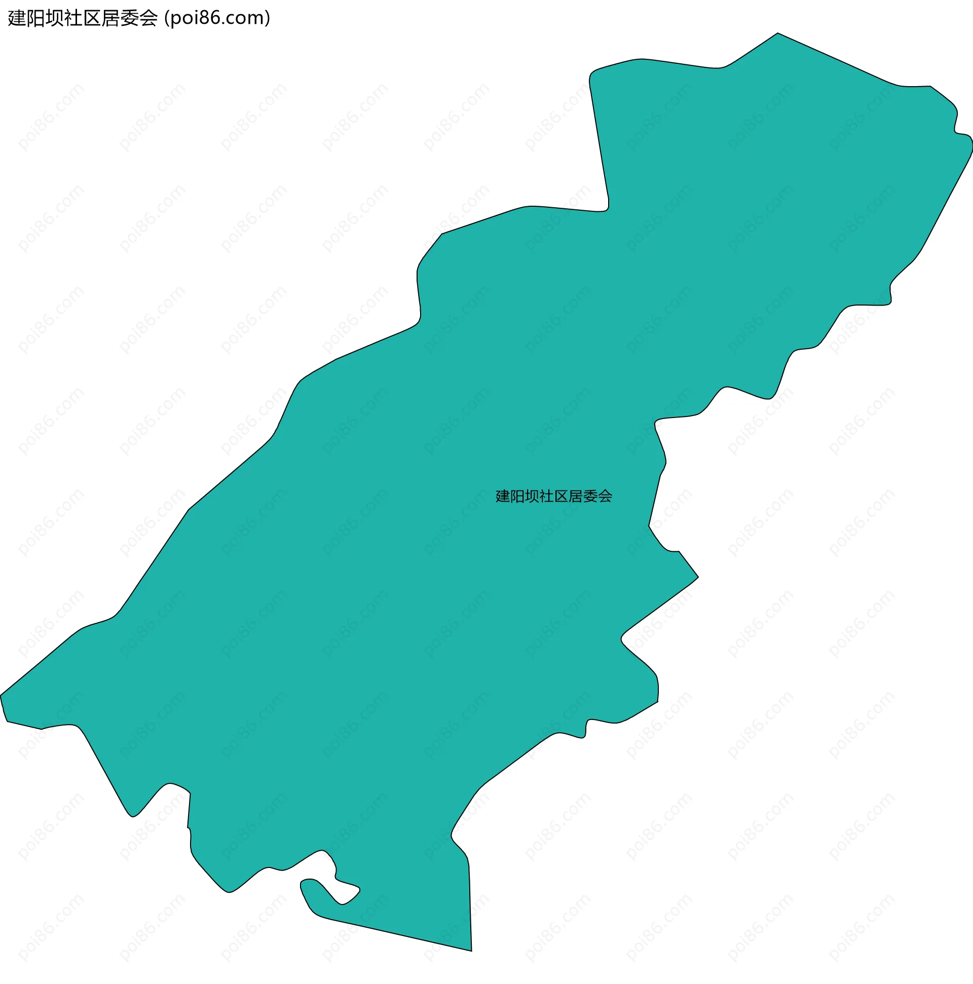 建阳坝社区居委会边界地图