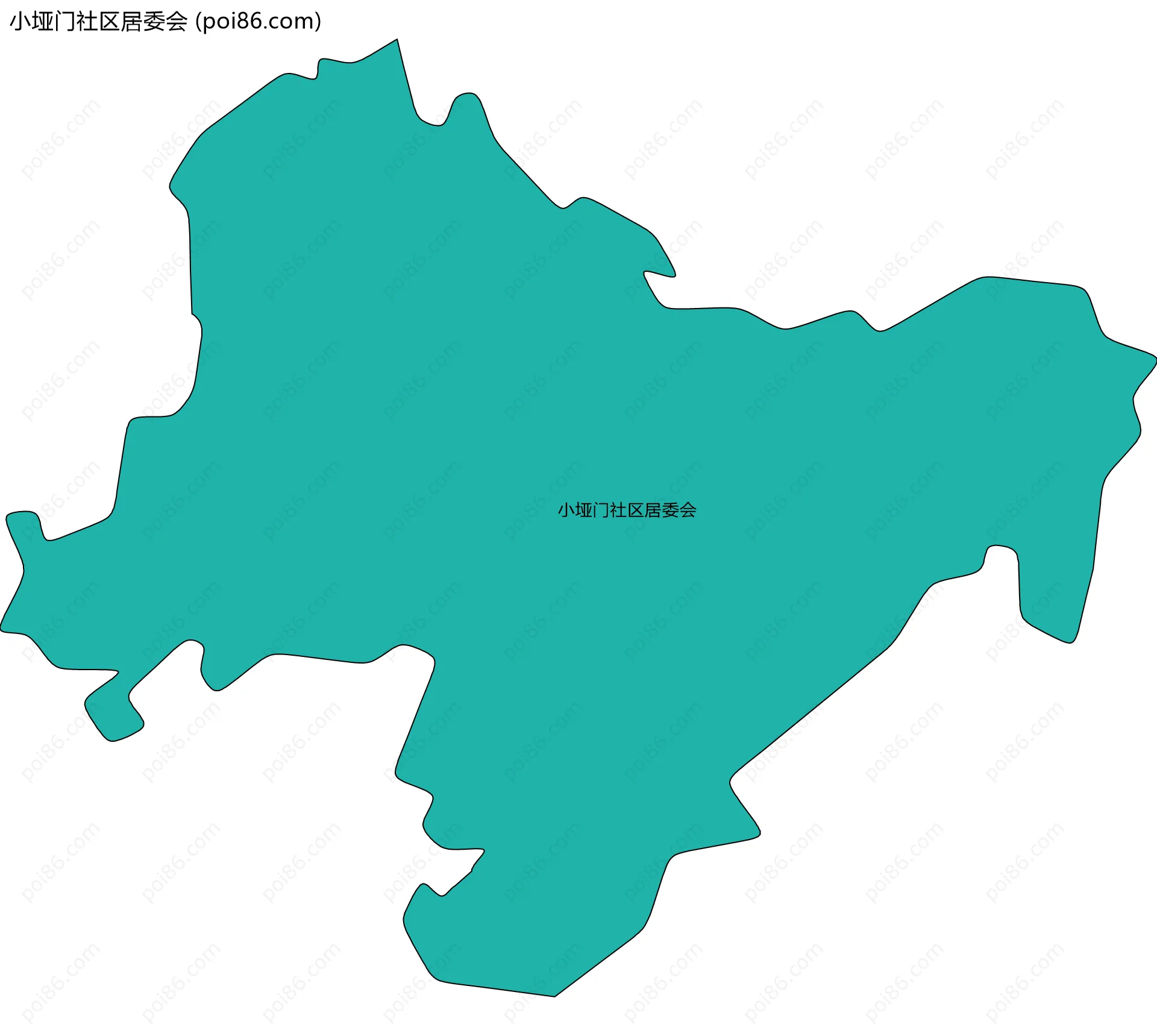 小垭门社区居委会边界地图