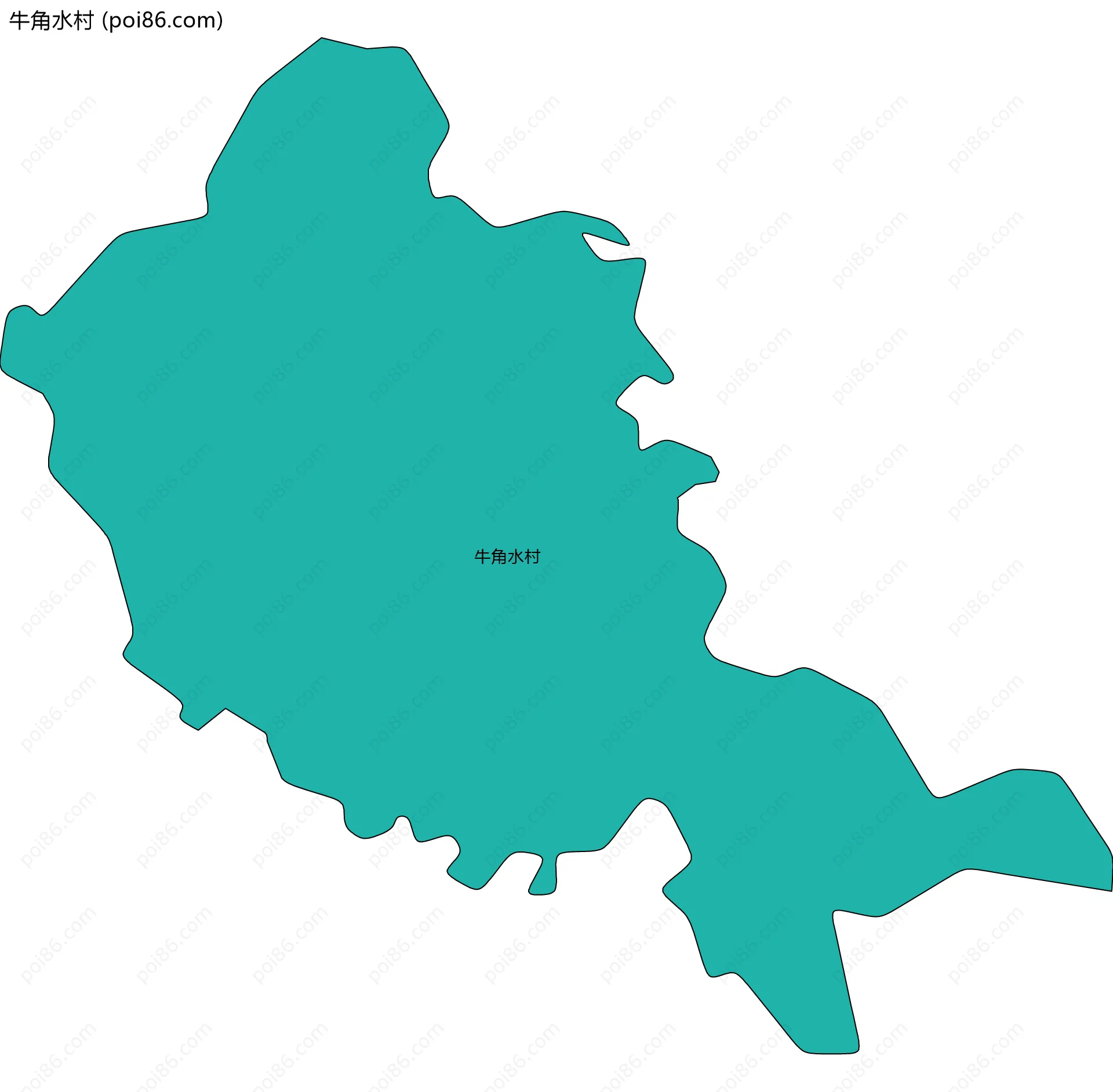 牛角水村边界地图