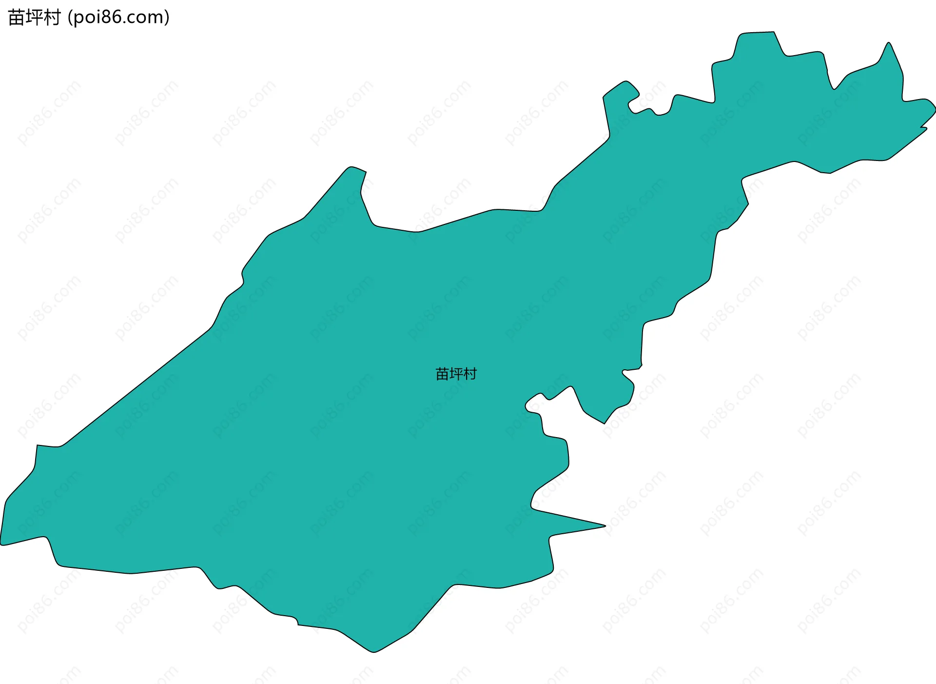 苗坪村边界地图