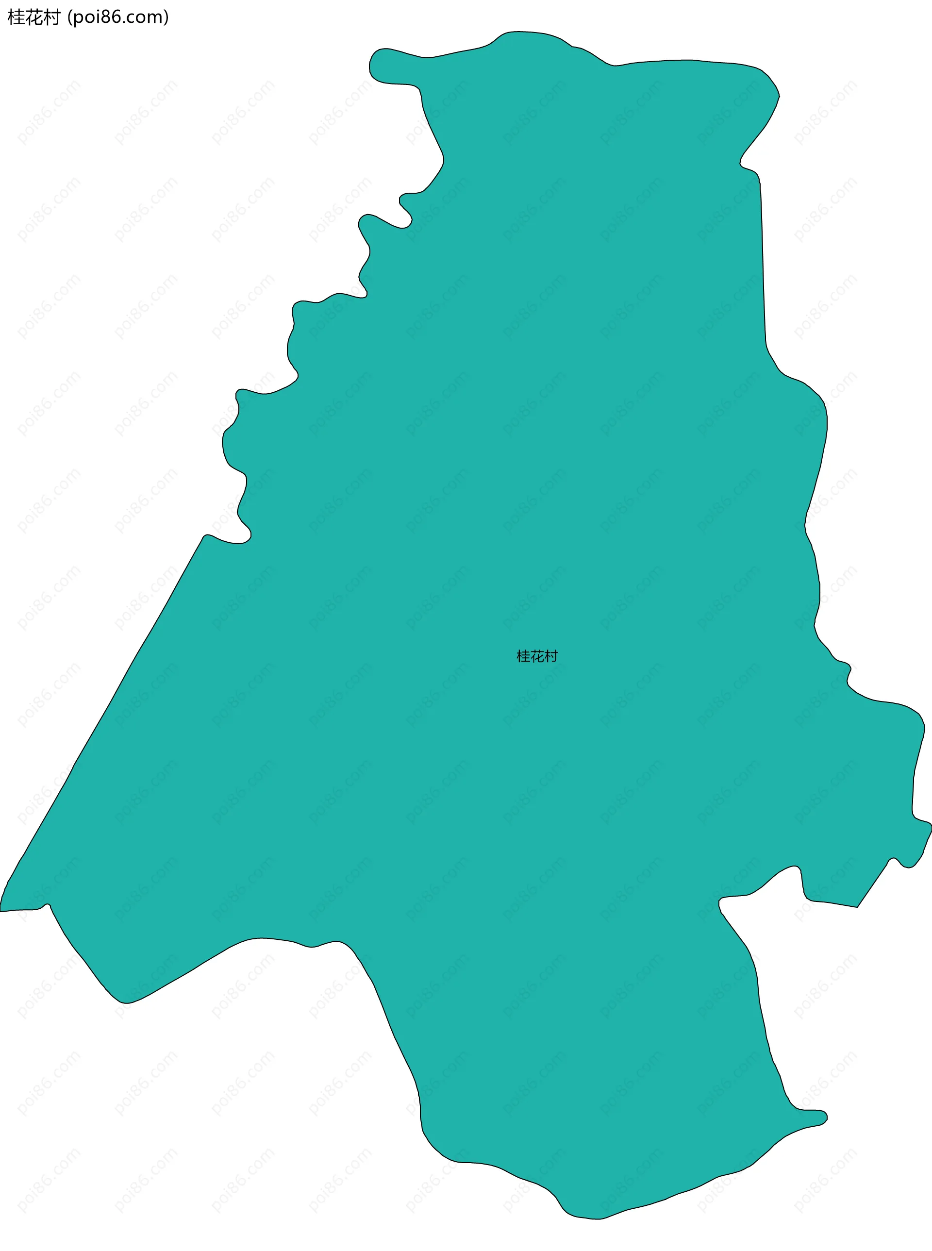 桂花村边界地图