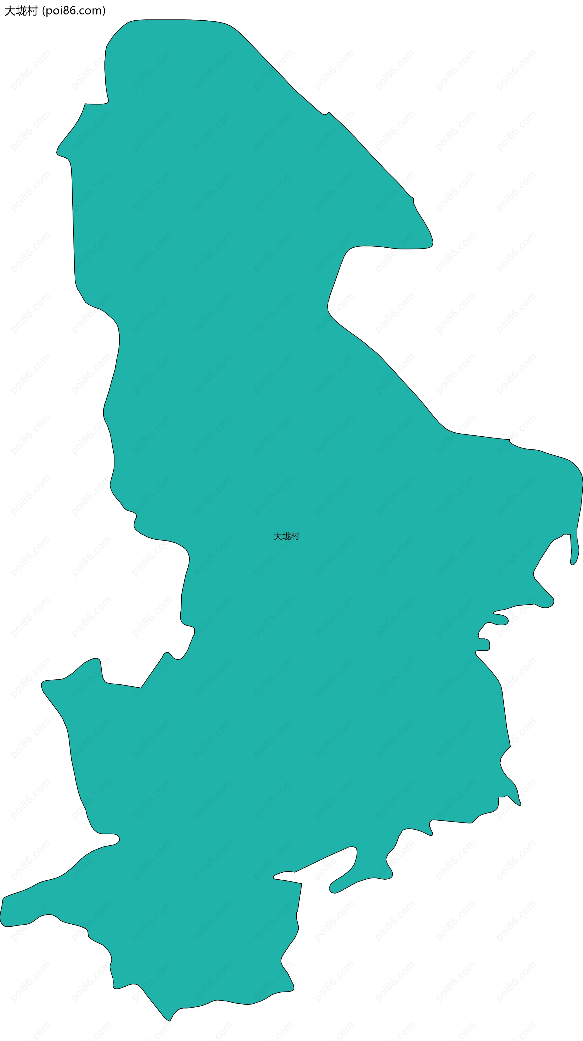 大垅村边界地图