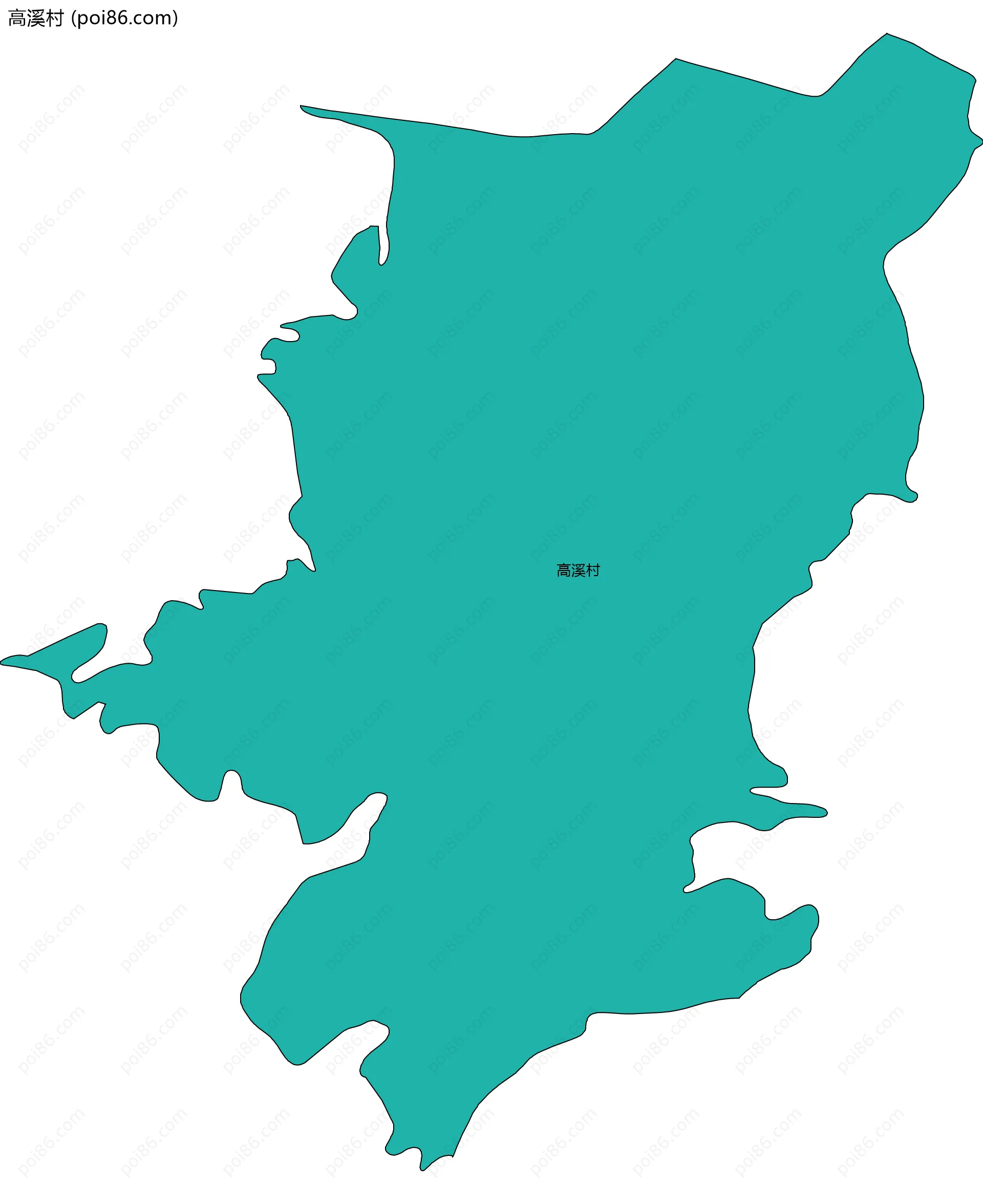 高溪村边界地图