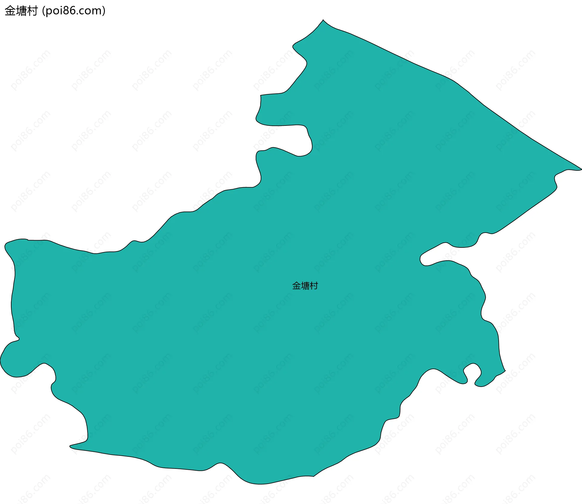 金塘村边界地图