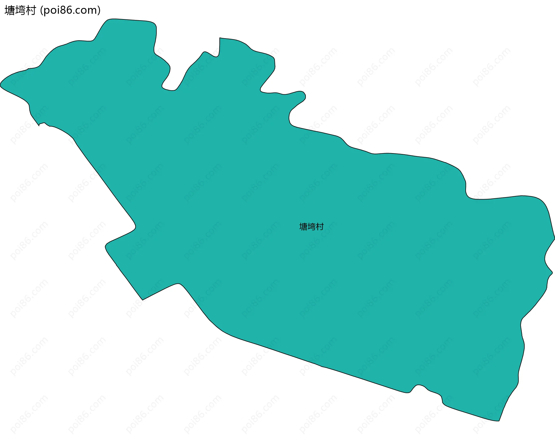 塘塆村边界地图