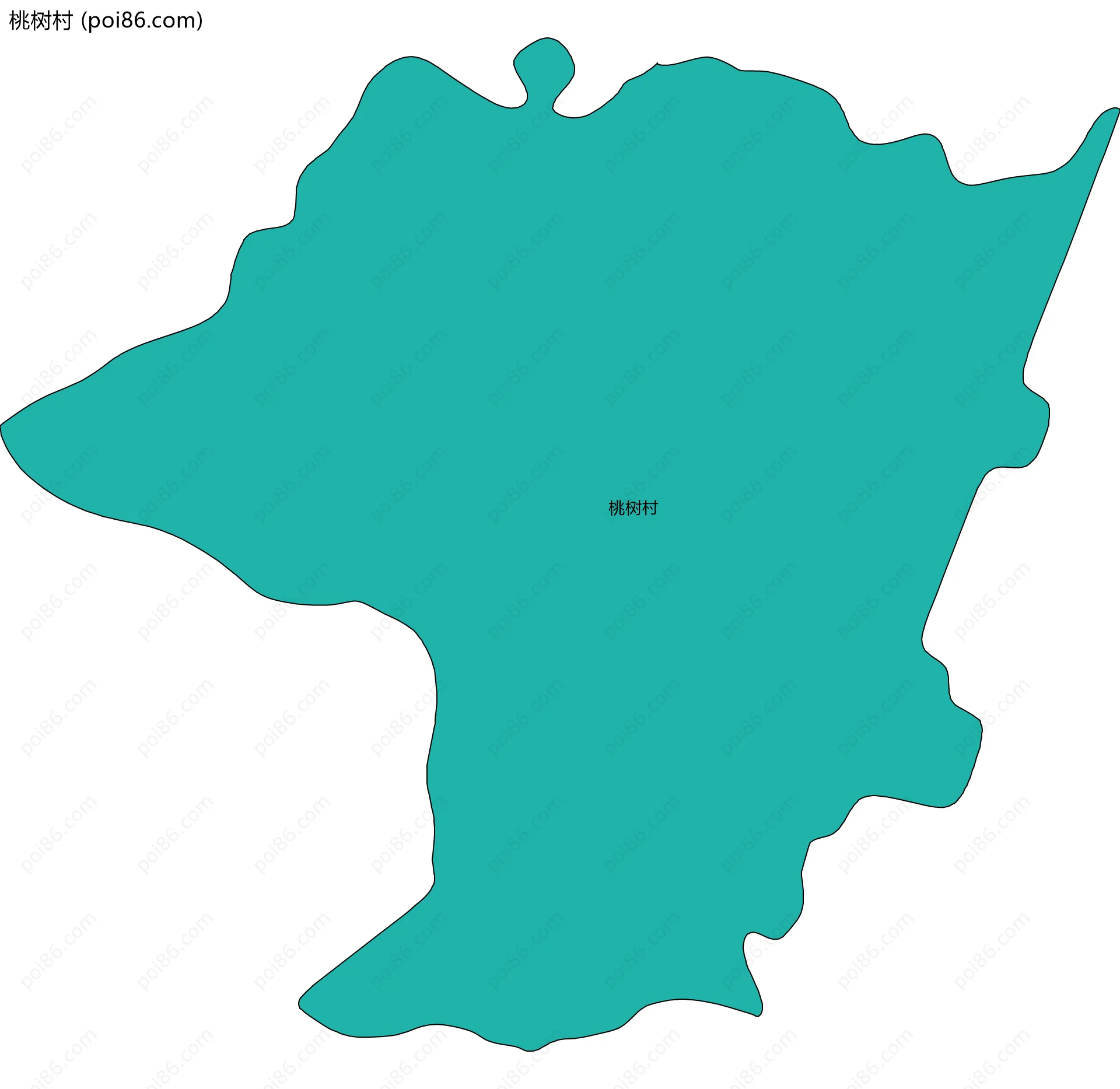 桃树村边界地图