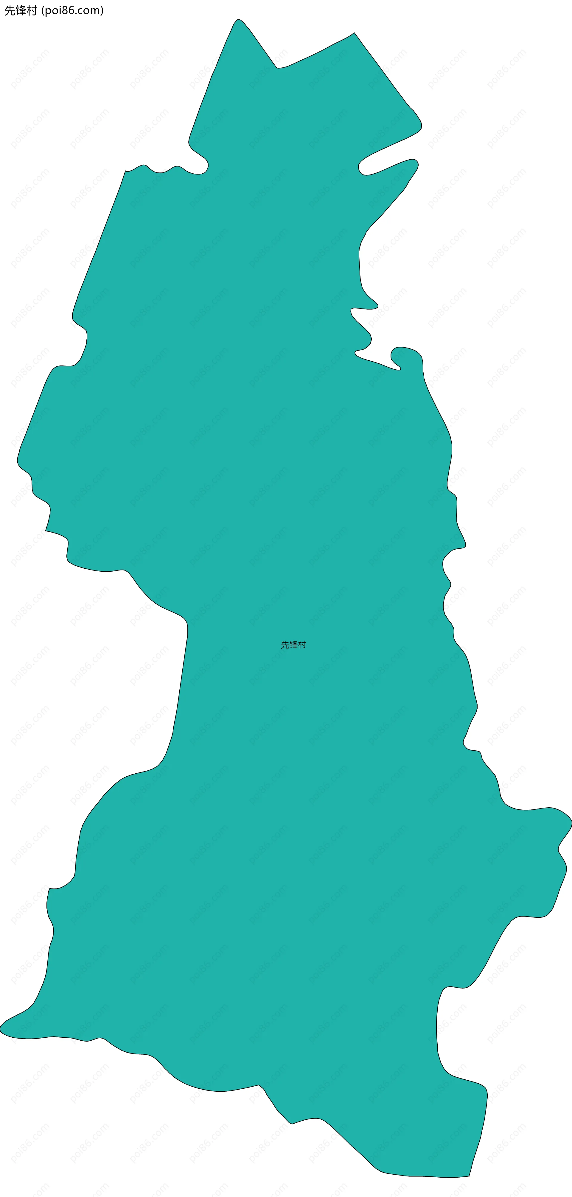 先锋村边界地图