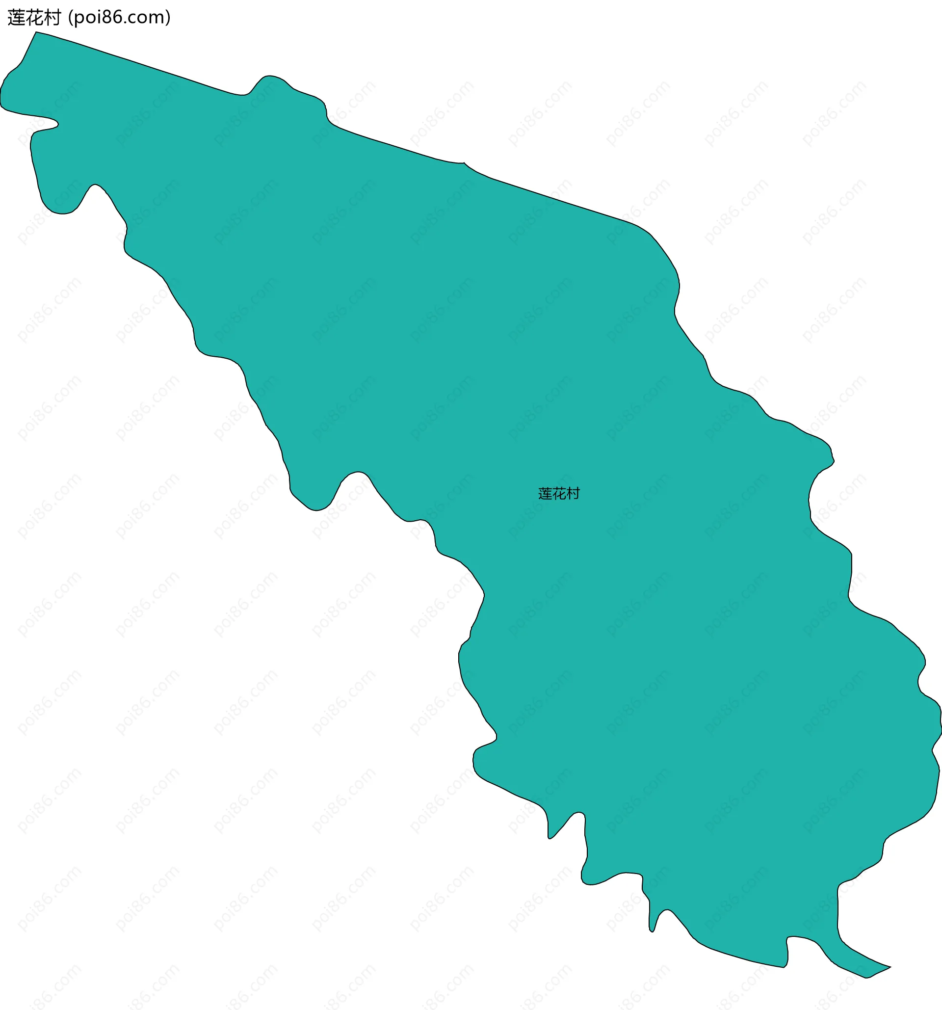 莲花村边界地图