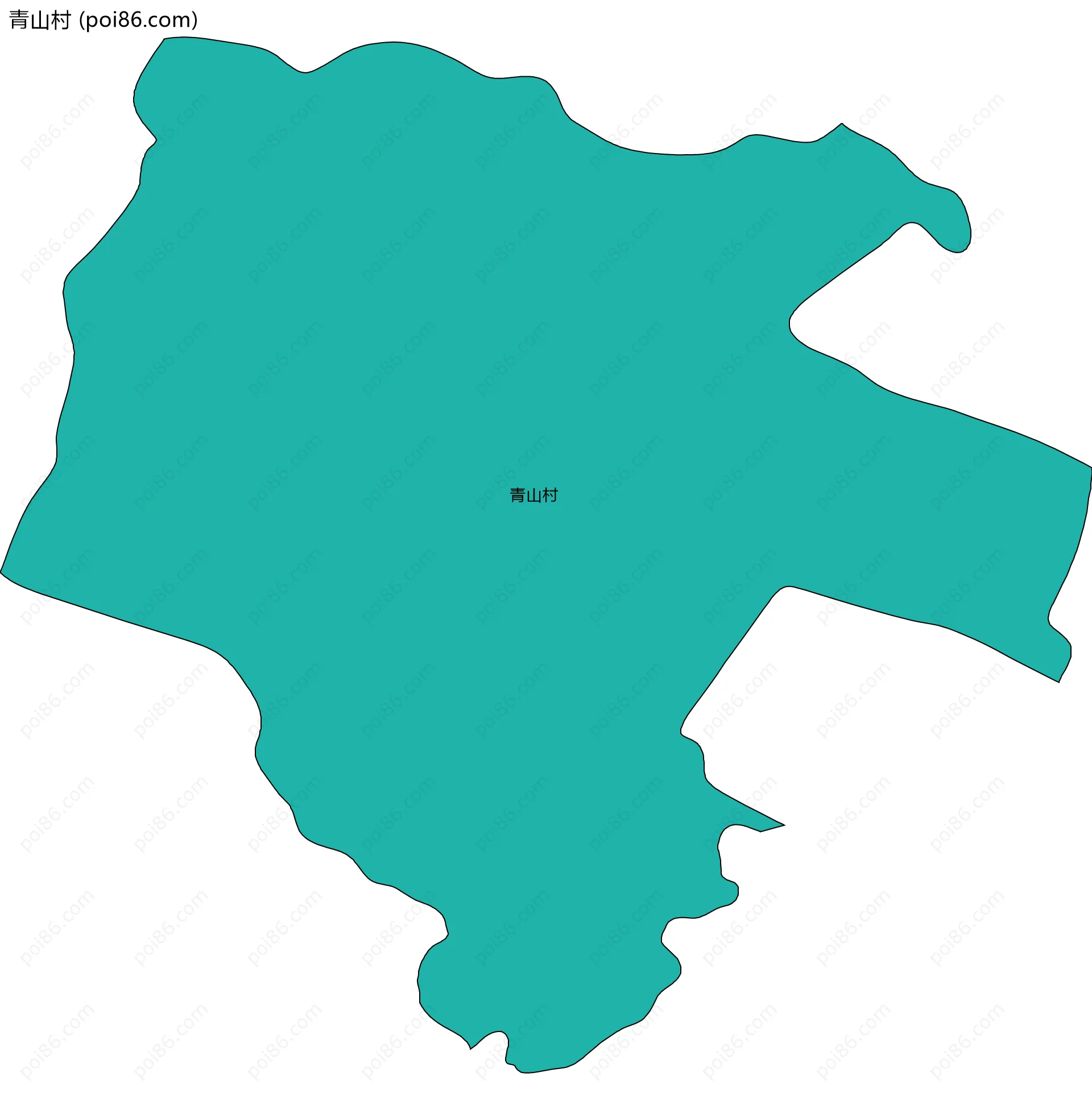 青山村边界地图